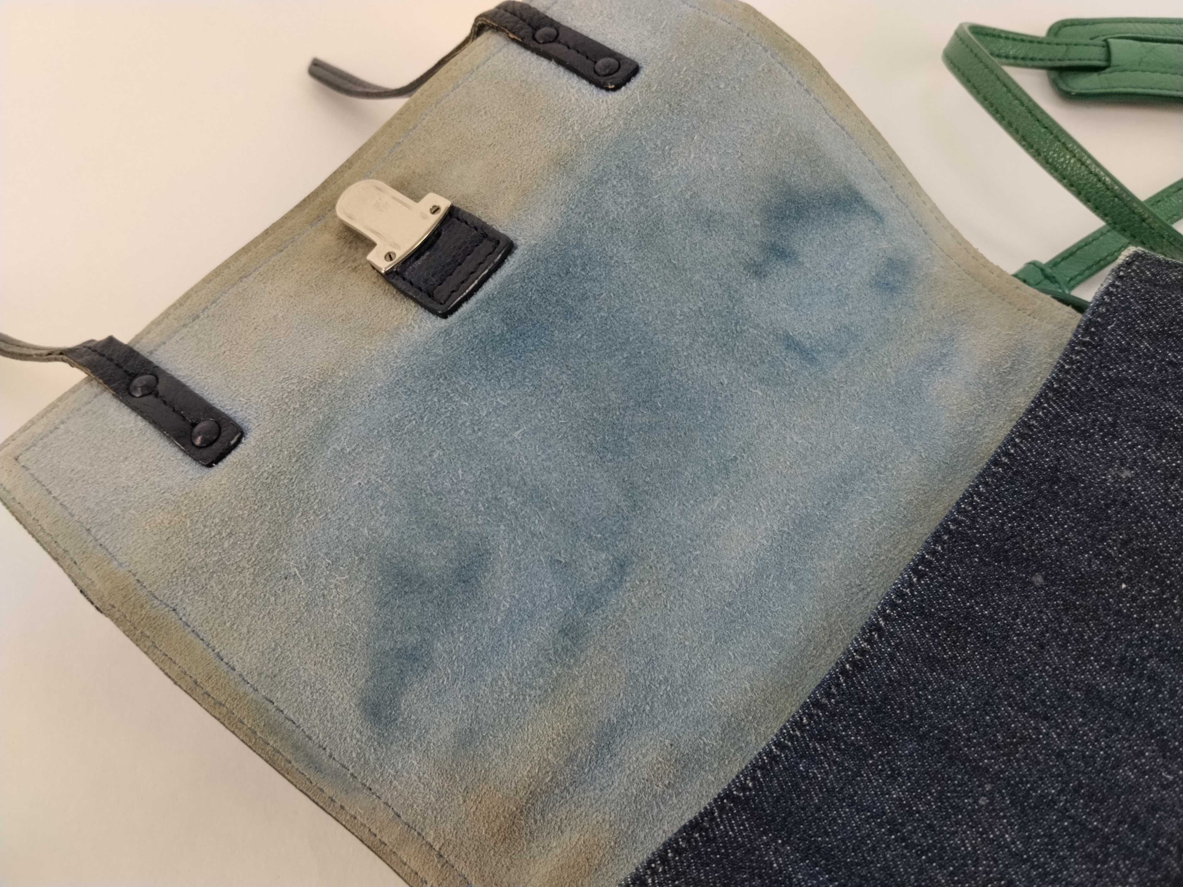 shoulder bag, denim green shoulder bag — view 9