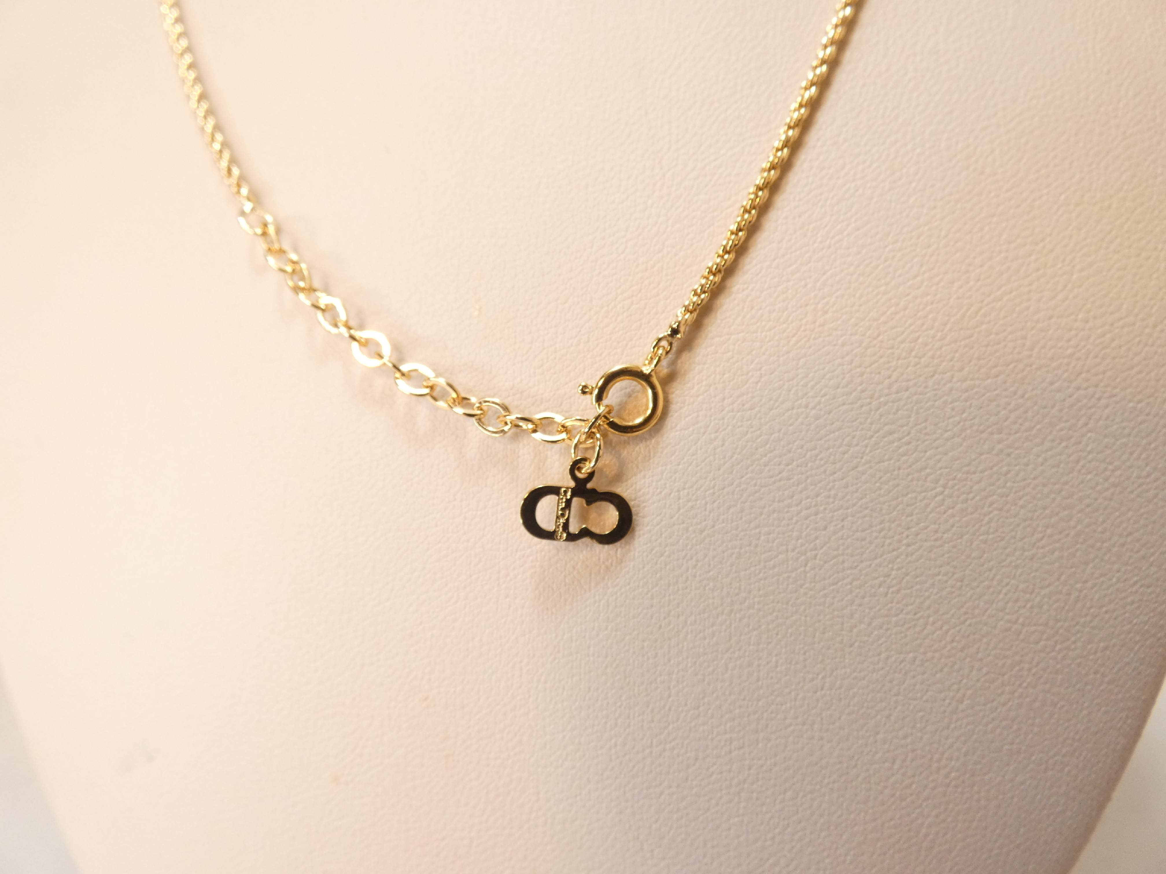 Square Logo Rhinestone Black Necklace — view 3