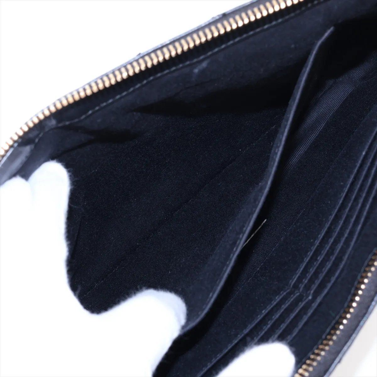 559193 Leather Clutch Bag, Black — view 7
