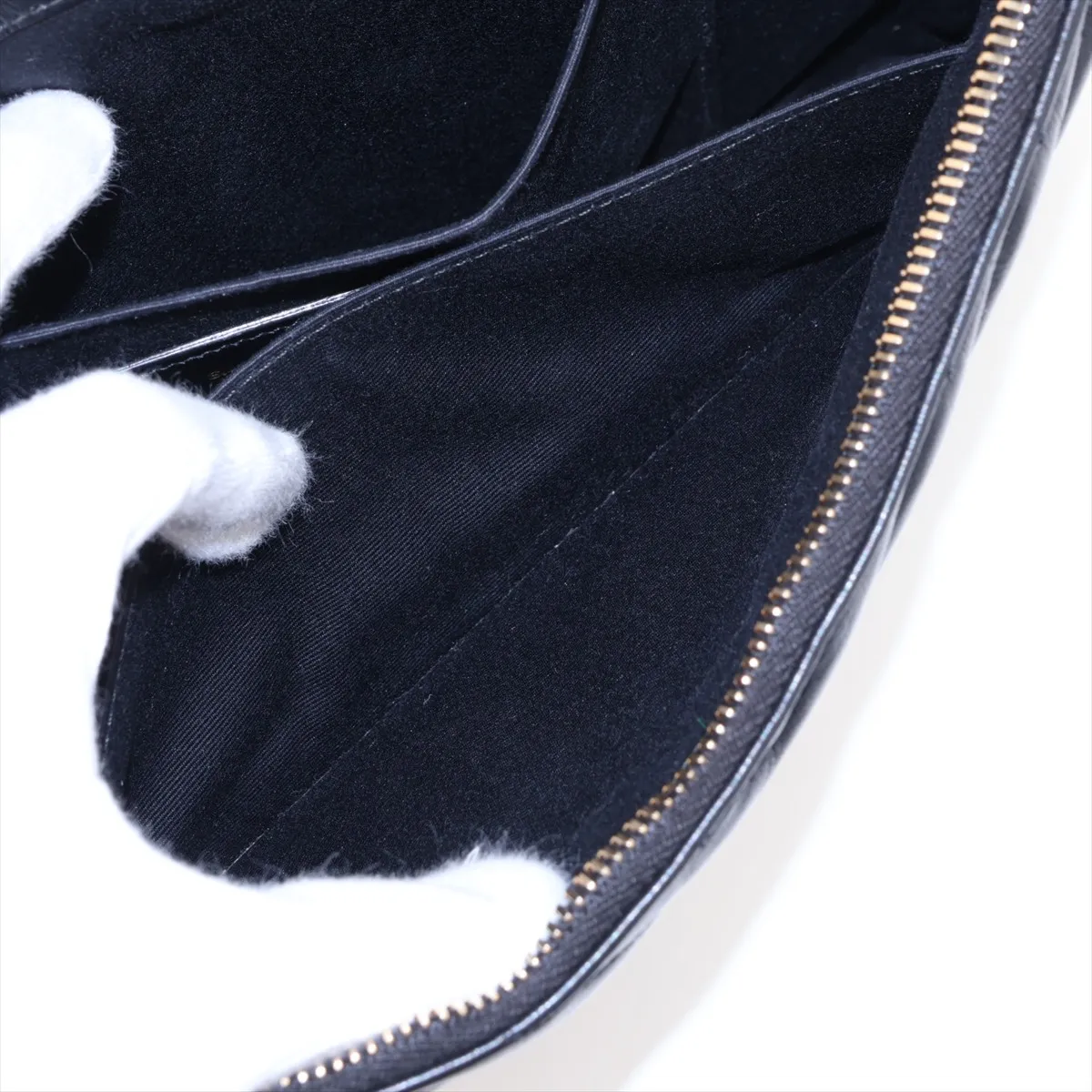 559193 Leather Clutch Bag, Black — view 8