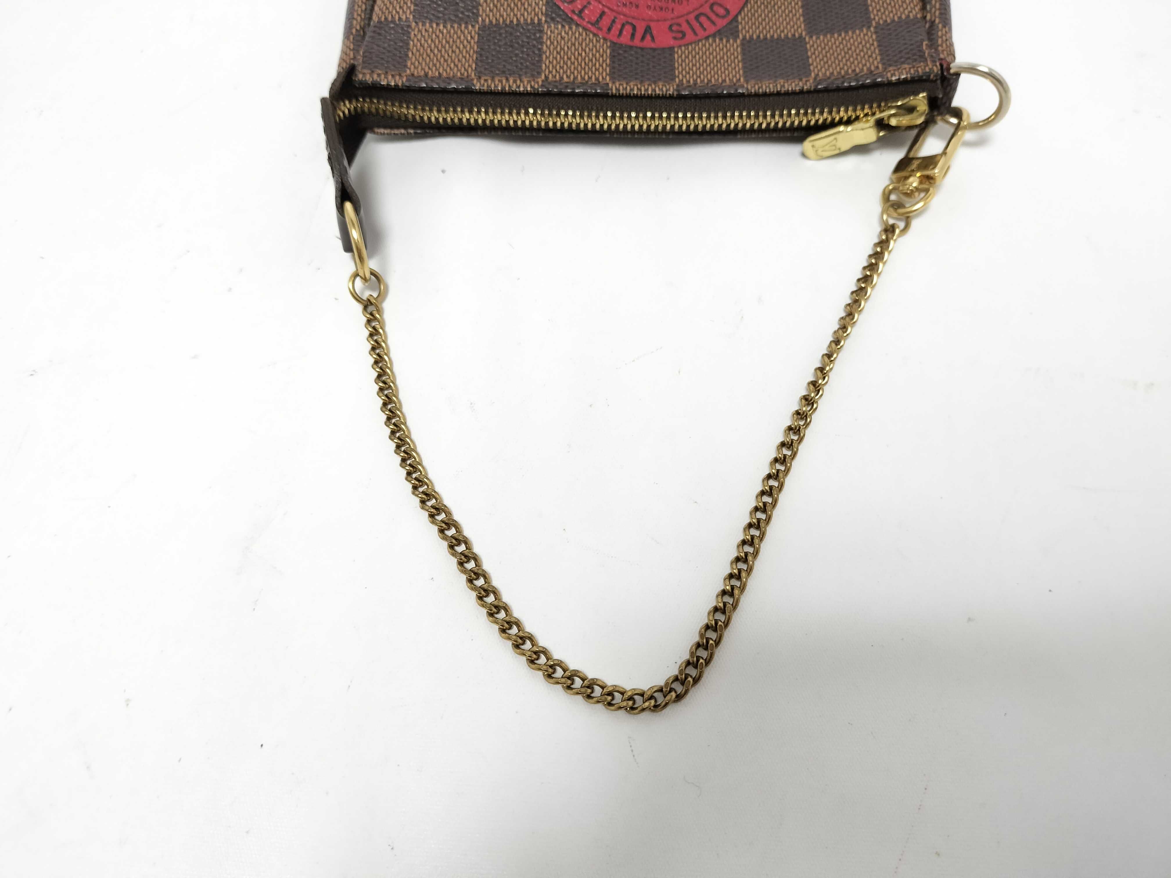 Damier Louis Vuitton Mini Pouch Shoulder Bag Pouch — view 3