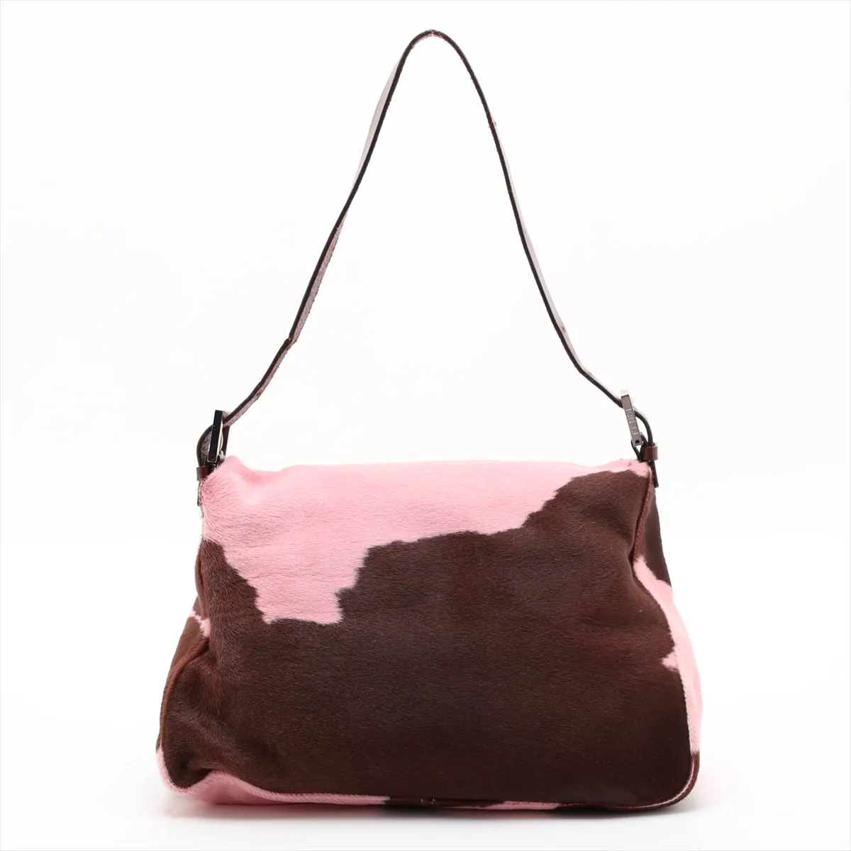 Mamma Bucket Calf Hair x Leather Shoulder Bag Pink x Brown — view 2