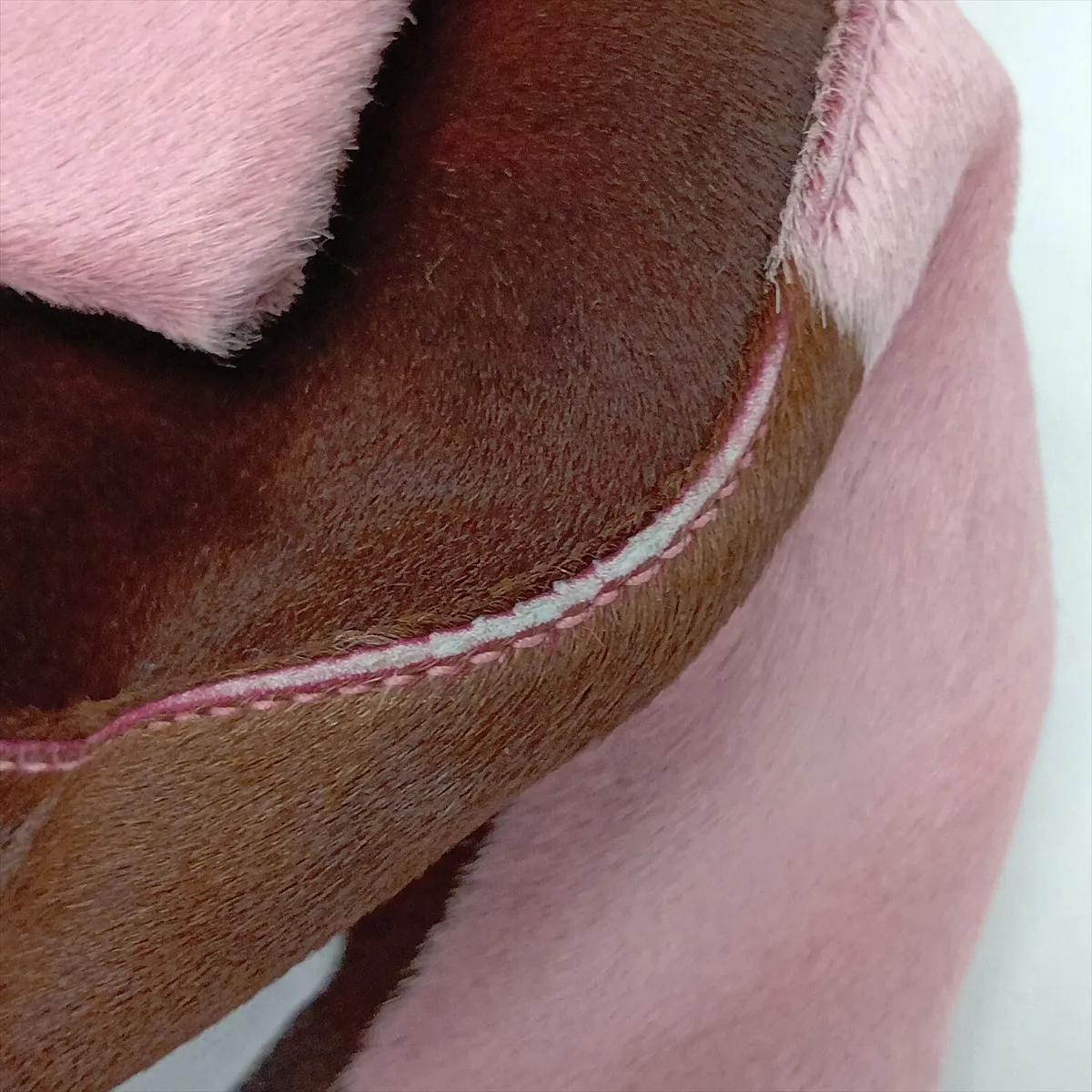 Mamma Bucket Calf Hair x Leather Shoulder Bag Pink x Brown — view 14