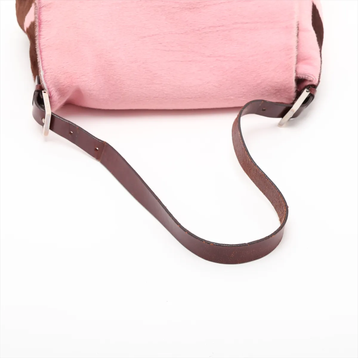 Mamma Bucket Calf Hair x Leather Shoulder Bag Pink x Brown — view 5