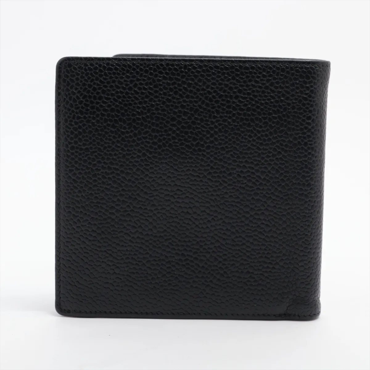 Coco Mark Caviar Skin Compact Wallet, Black with Gold Hardware, 5050517 — view 2