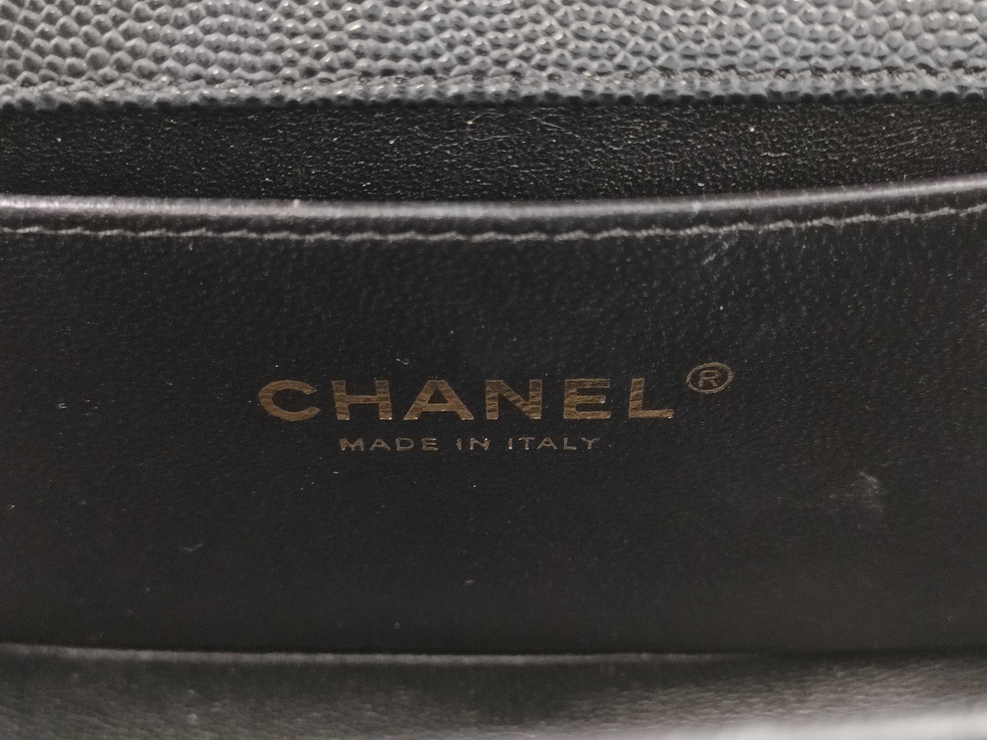 Boy Chanel Small Caviar Skin Shoulder Bag with Gold Hardware and IC Plate — view 14