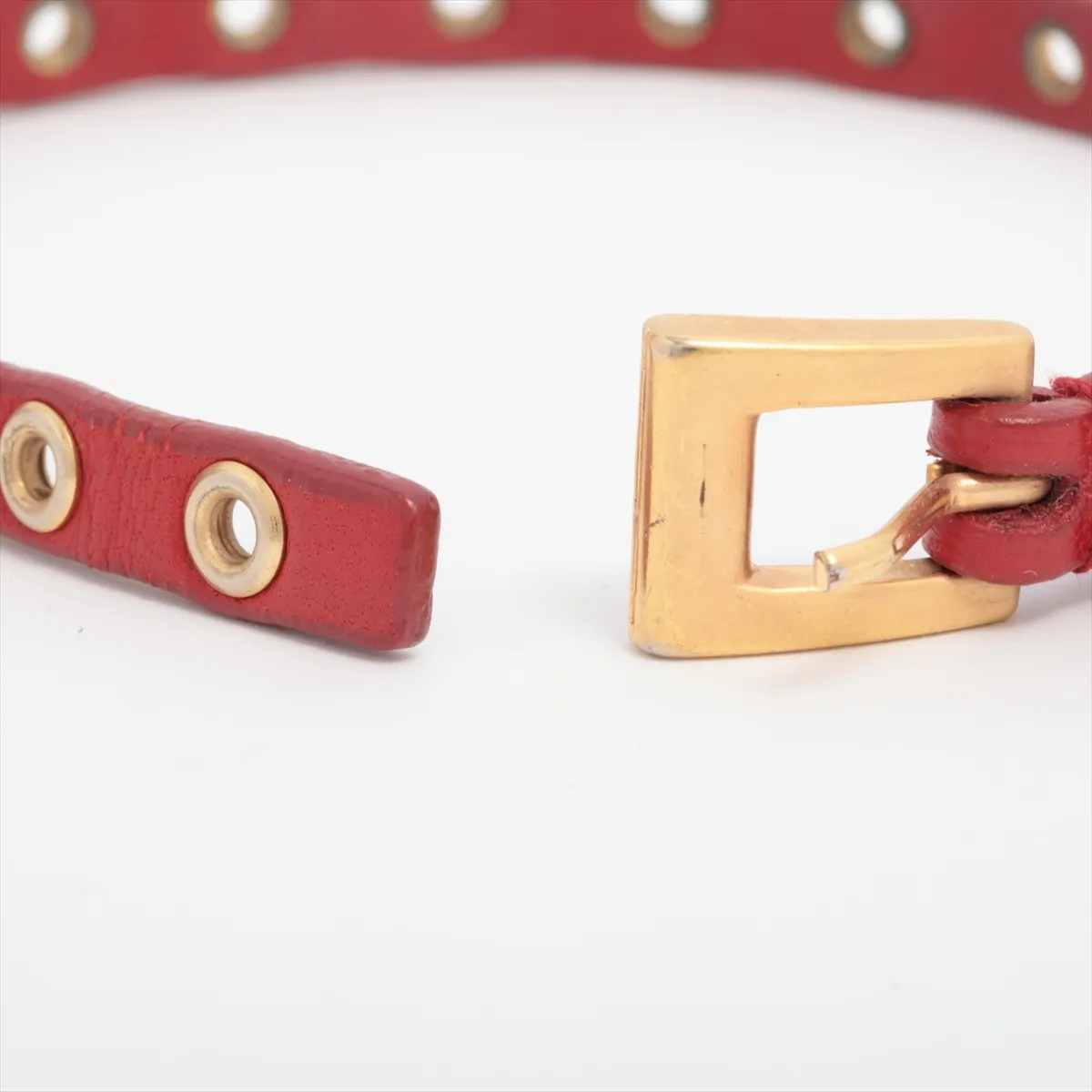 bracelet, GP x leather, red, — view 5
