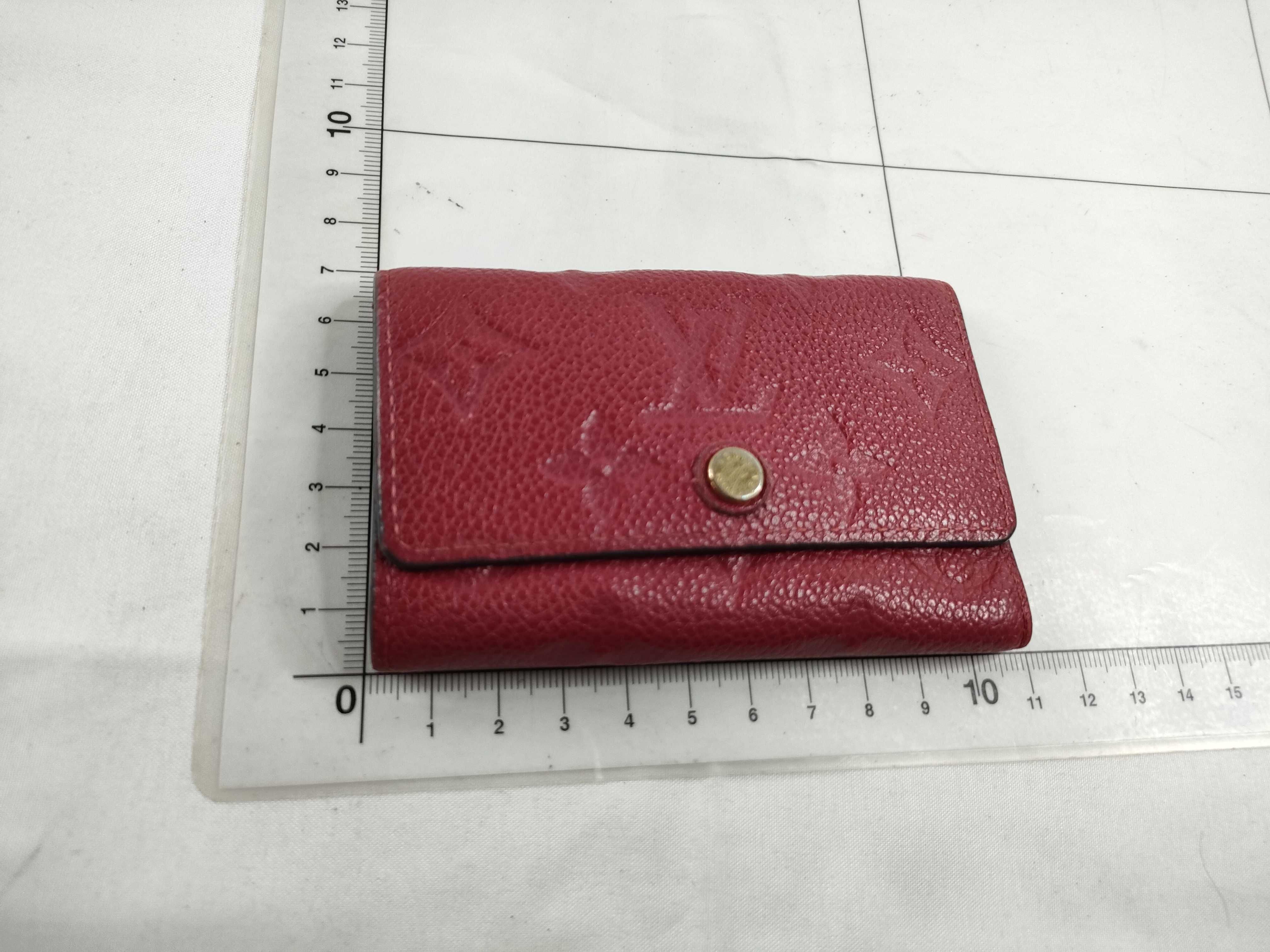 Monogram Empreinte Louis Vuitton Monogram Empreinte Multicles 6 Red M63708 SP1159 Key Case — view 3
