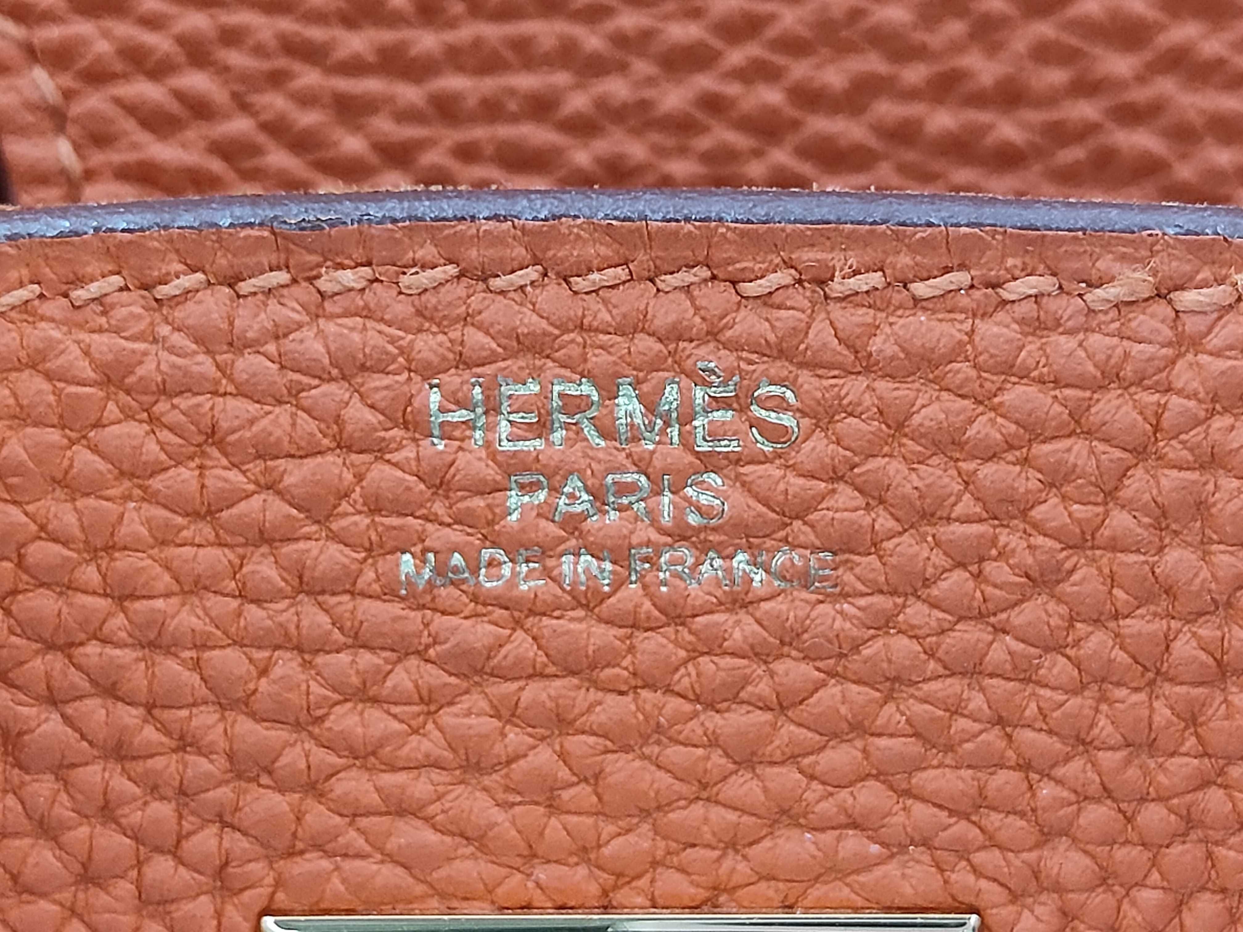 Birkin 30 Togo Leather, Gold Hardware, Orange Handbag — view 11