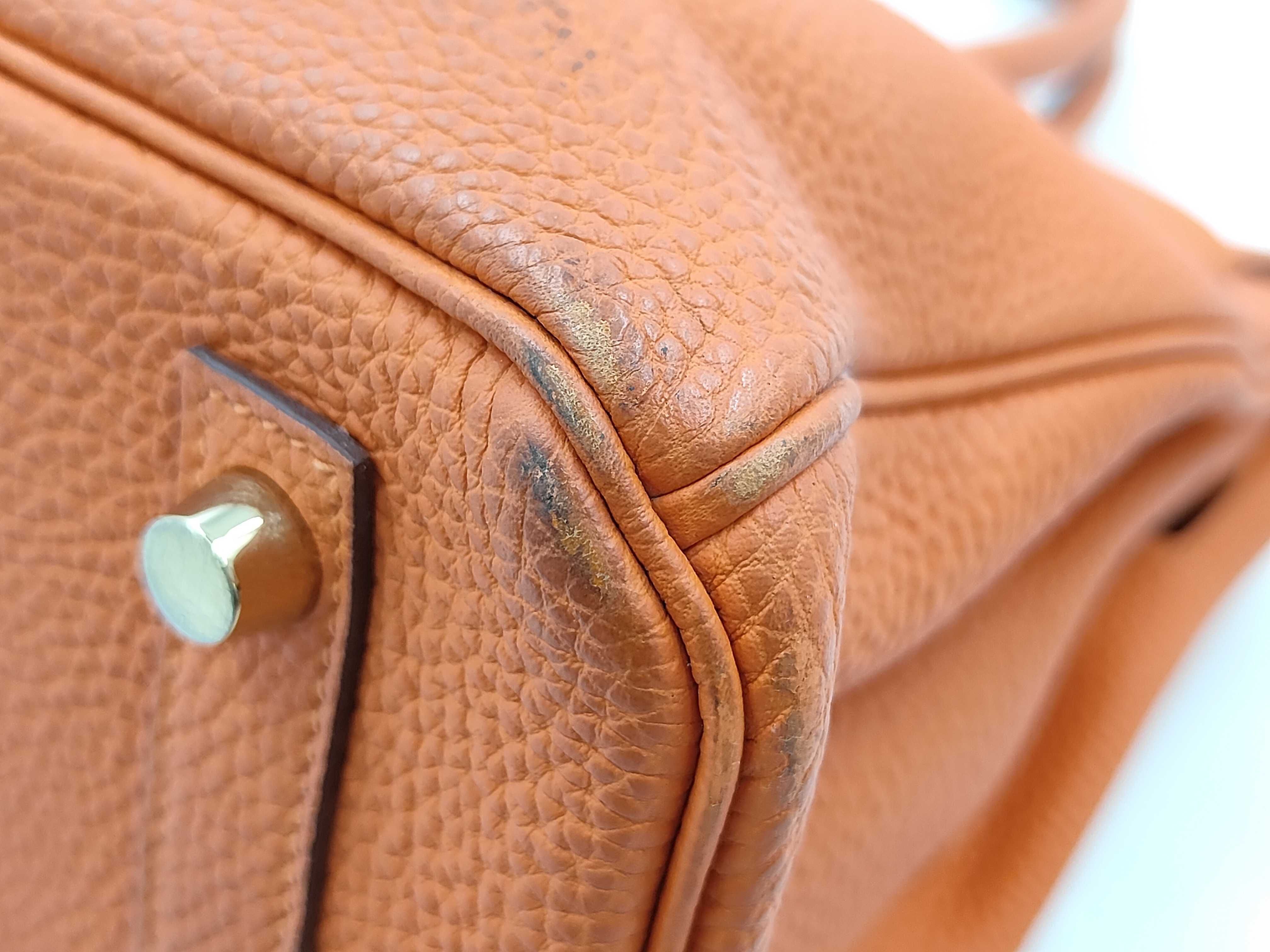 Birkin 30 Togo Leather, Gold Hardware, Orange Handbag — view 6