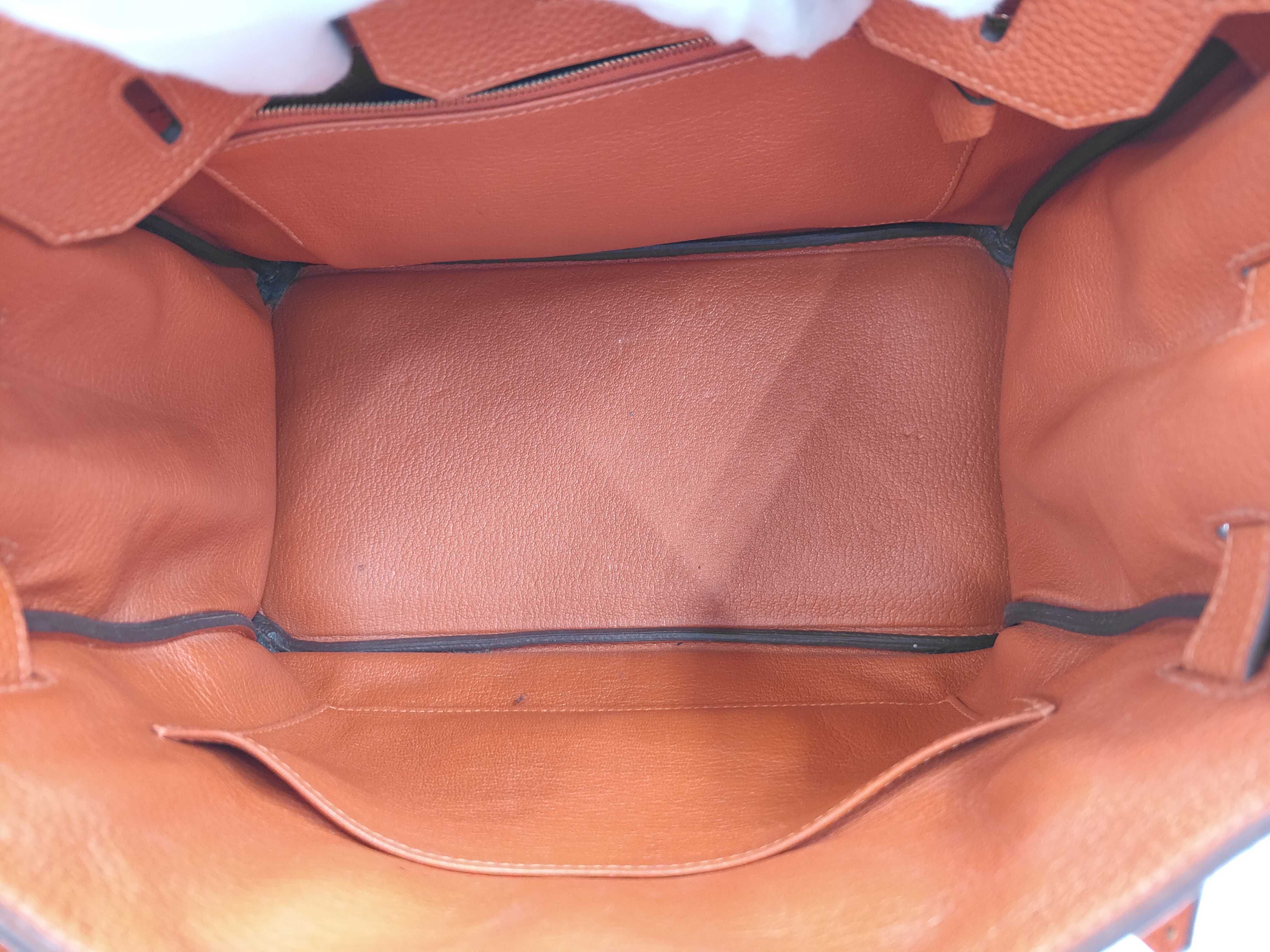 Birkin 30 Togo Leather, Gold Hardware, Orange Handbag — view 7