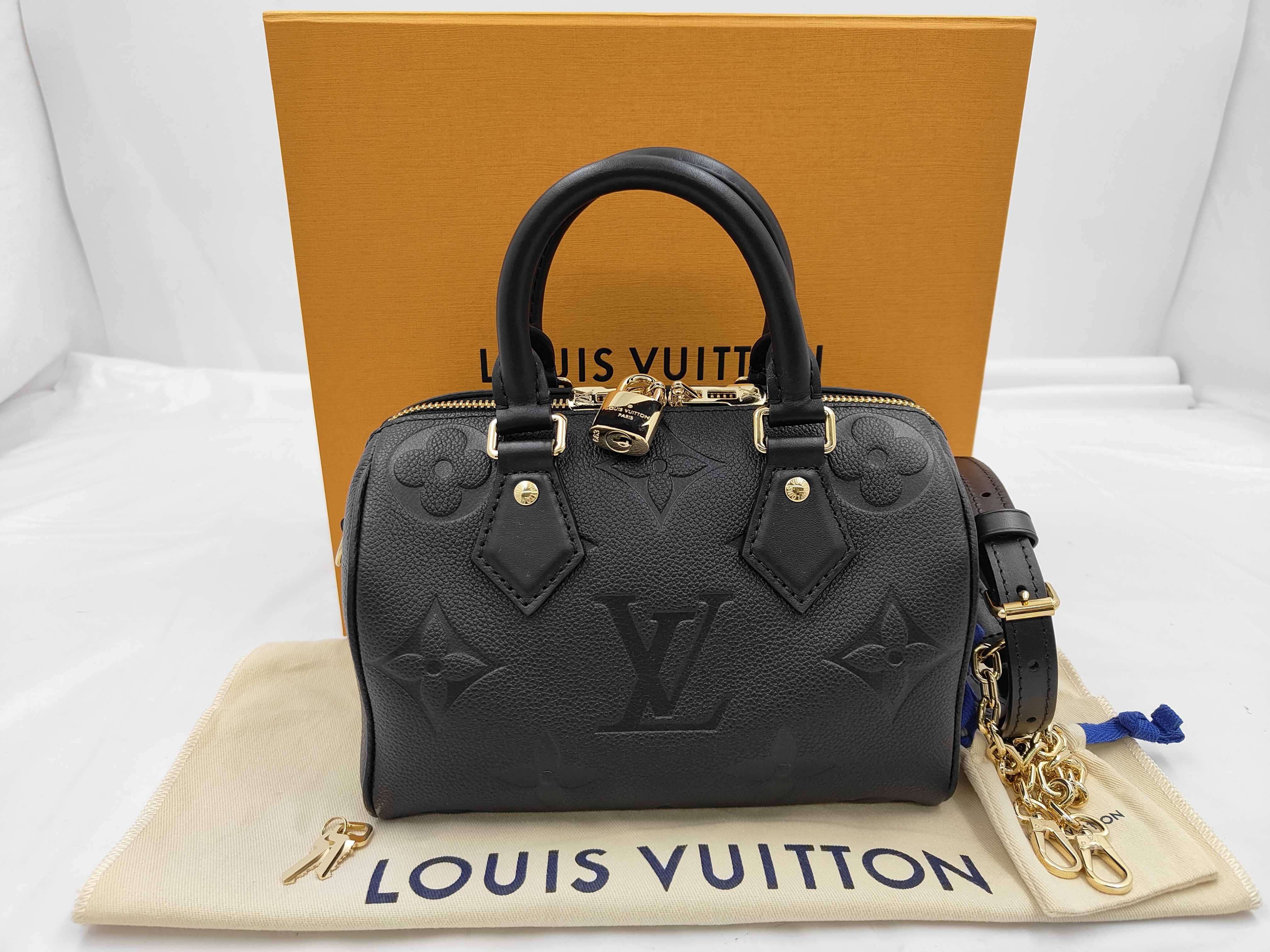 Speedy Band 20 Jumbo Monogram Empreinte Noir Handbag
