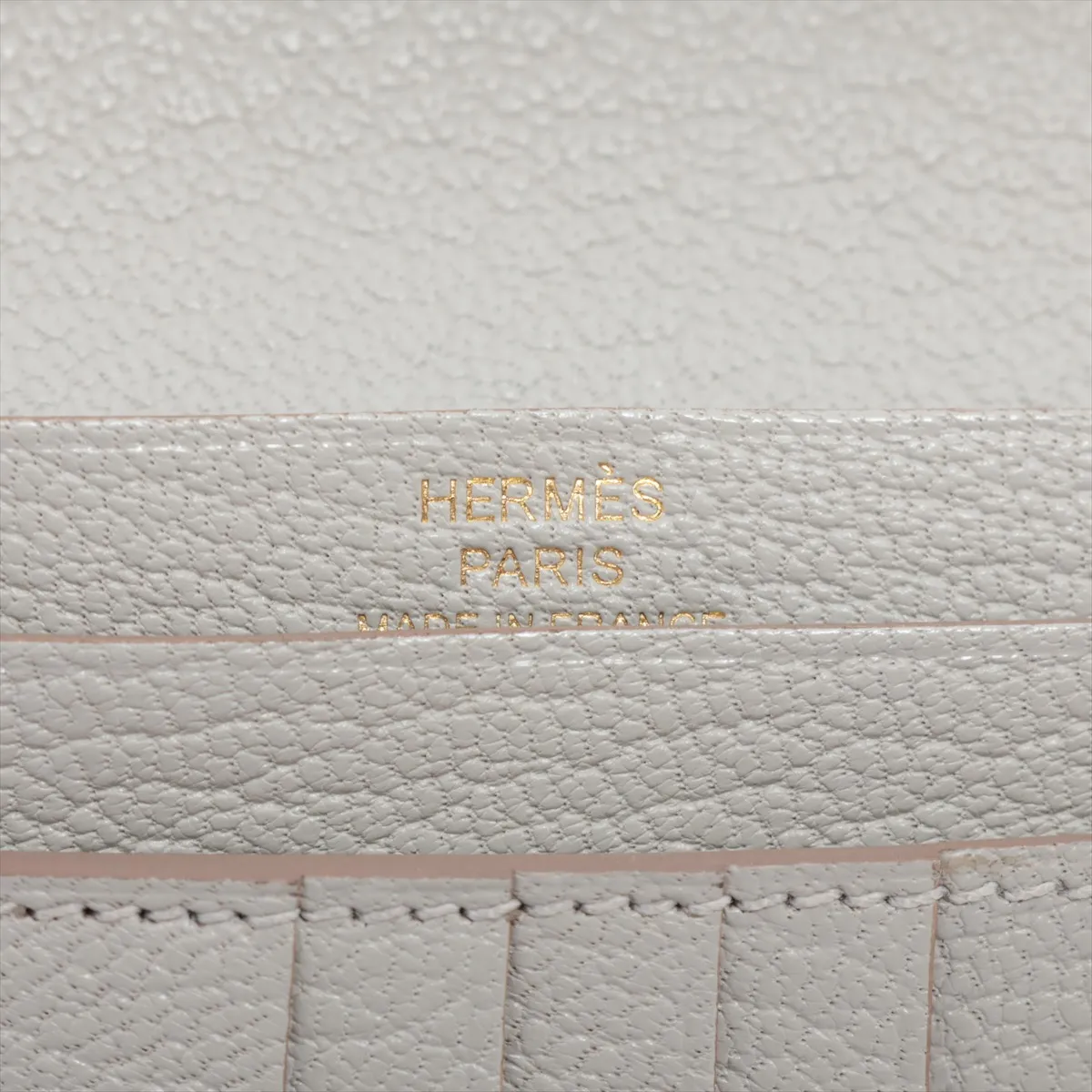 Bearn Compact Chevre Mysore Compact Wallet Gris Neve Gold Hardware K:2025 — view 6