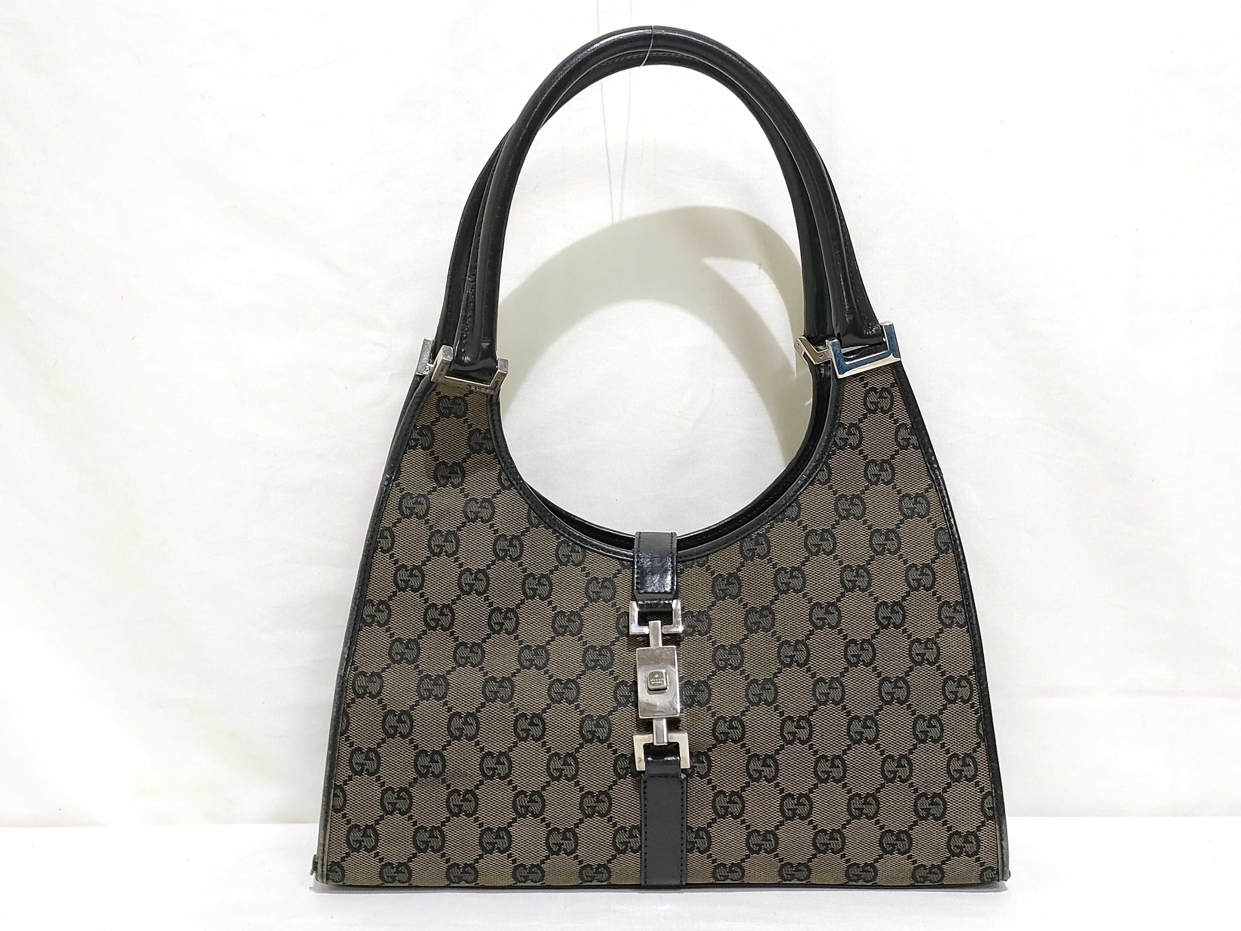 GG Canvas Gucci Jackie Shoulder Bag Brown Shoulder Bag