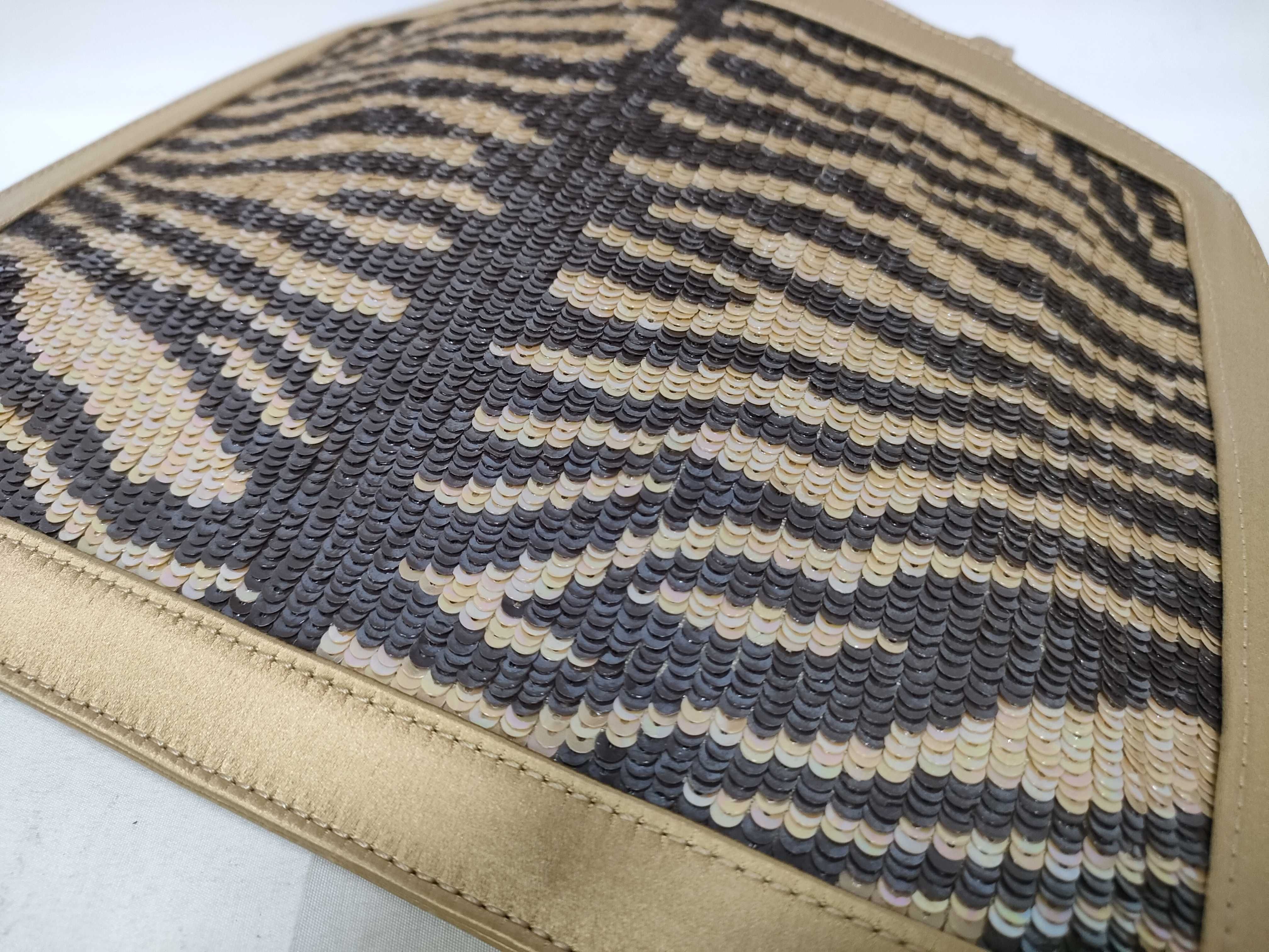 Sequin Tiger Satin Handbag — view 6