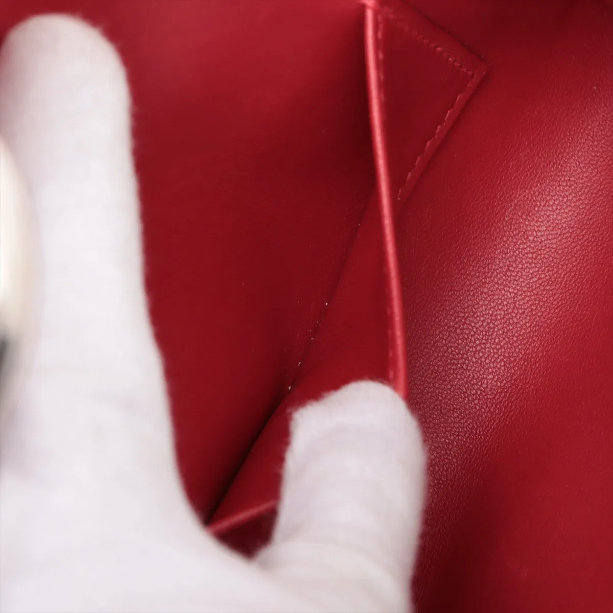 Hermès Pochette Ege Veau Tadelakt Rouge Casaque Silver Hardware Q: 2013 — view 5