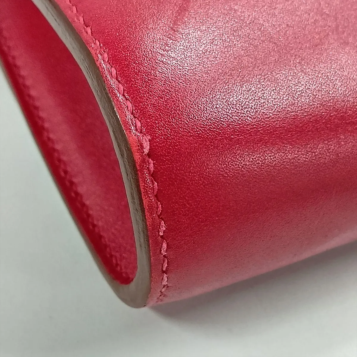 Hermès Pochette Ege Veau Tadelakt Rouge Casaque Silver Hardware Q: 2013 — view 8