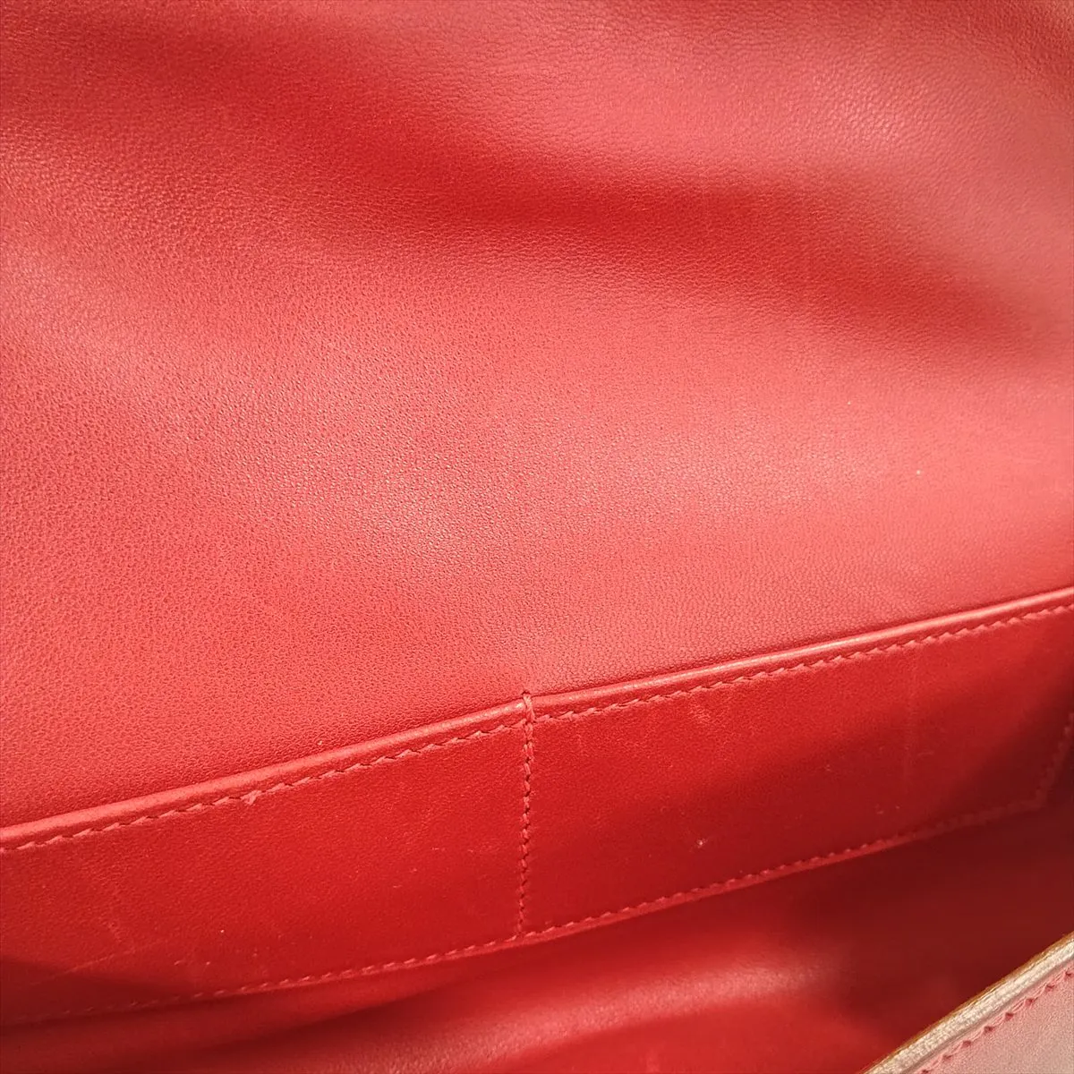Hermès Pochette Ege Veau Tadelakt Rouge Casaque Silver Hardware Q: 2013 — view 10