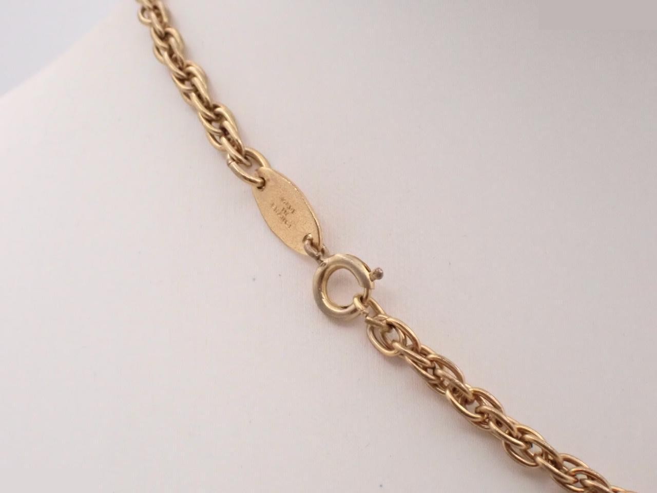 Coco Double-Pendant Gold Necklace, Total Length Approx. 38cm — view 2