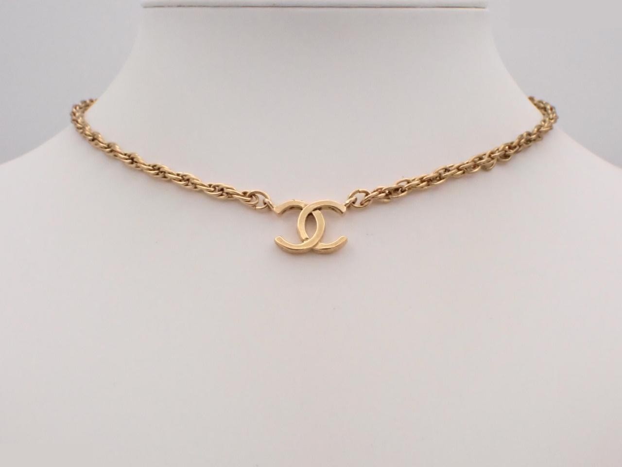 Coco Double-Pendant Gold Necklace, Total Length Approx. 38cm — view 3