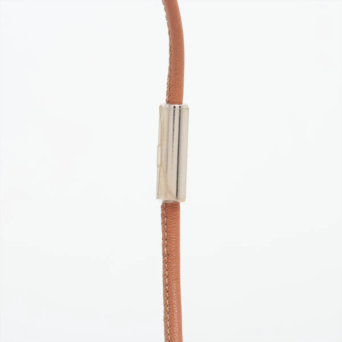 Curiosity Necklace GP x Leather Orange x Brown Thread — view 3