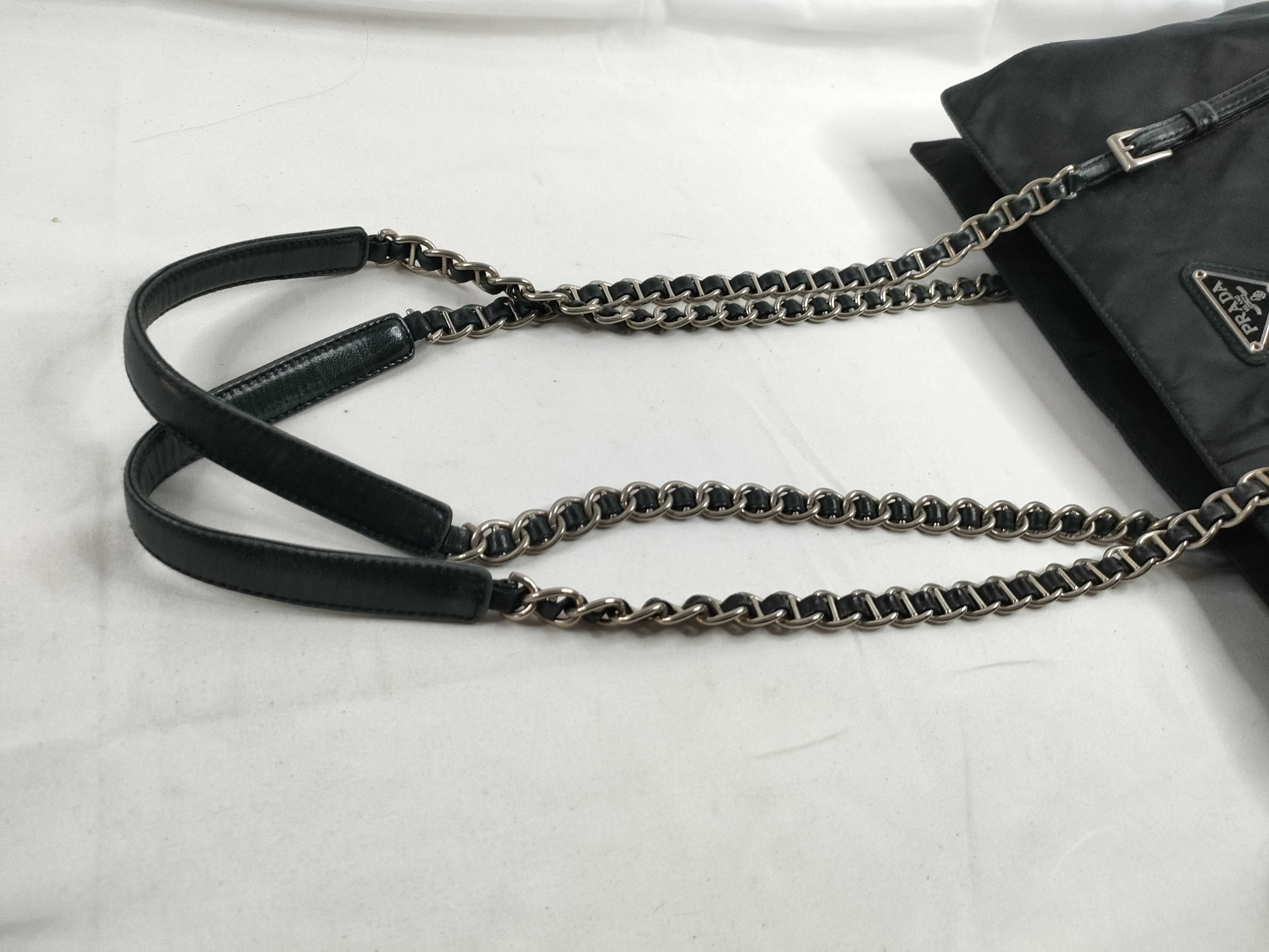 Nylon Chain Tote Shoulder Bag — view 6