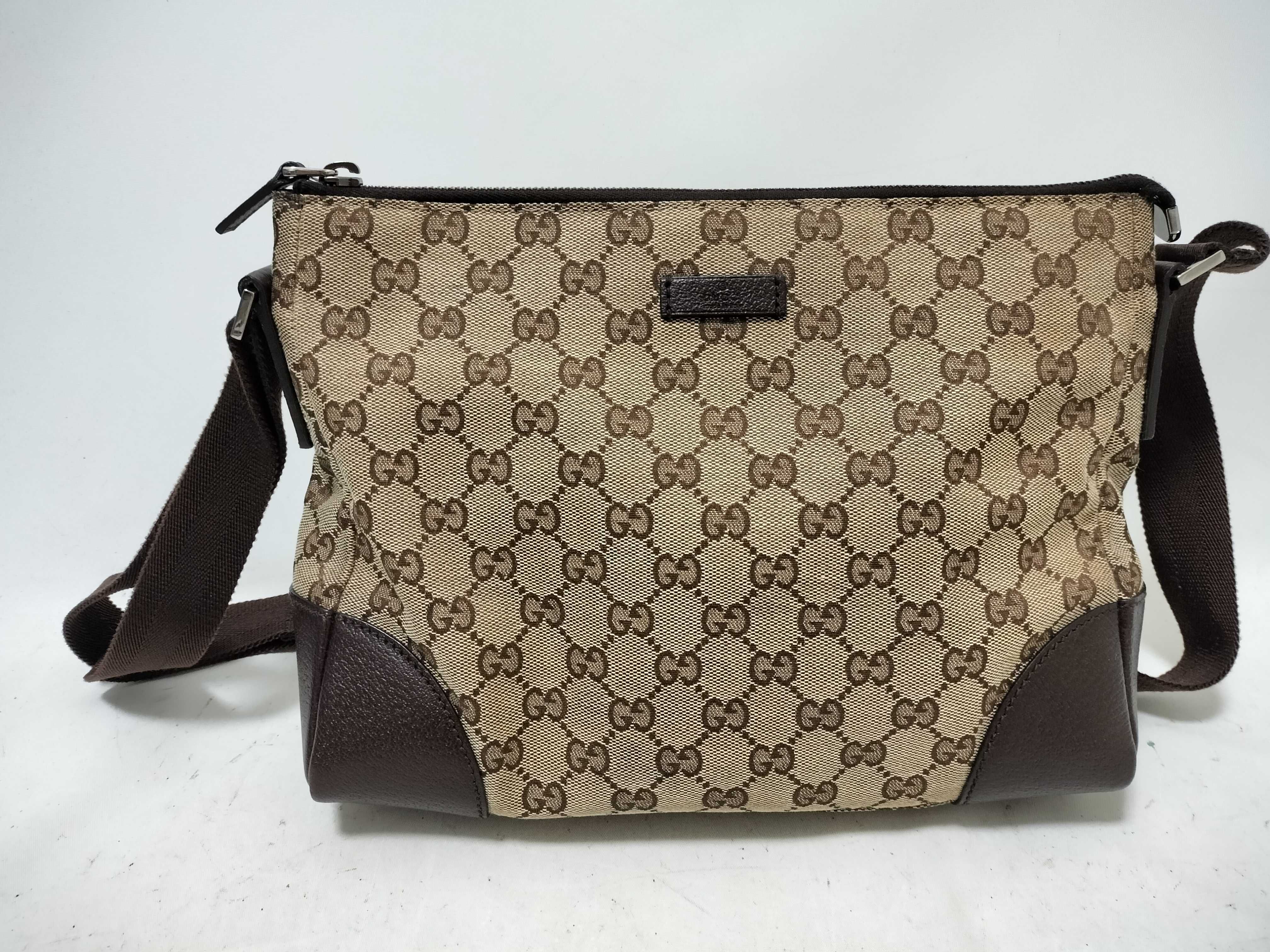 GG Canvas Shoulder Bag, Brown, GG Canvas, 114273 001998 (Shoulder Bag)
