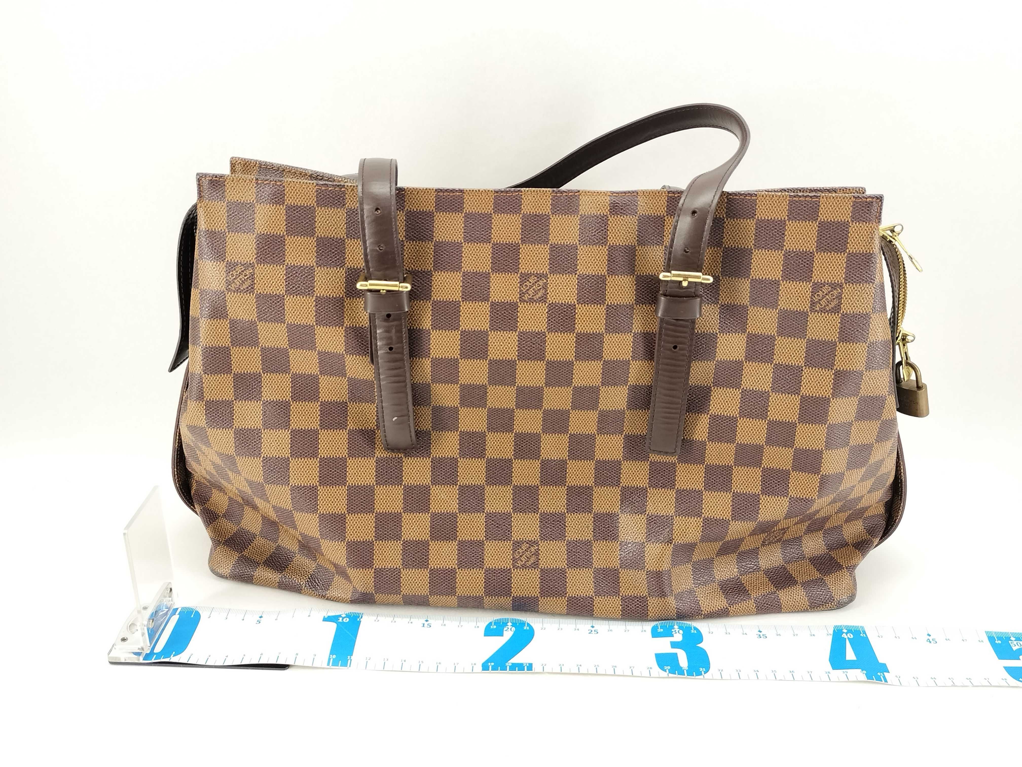Damier N51119 Chelsea Tote Bag with Key and Padlock — view 2