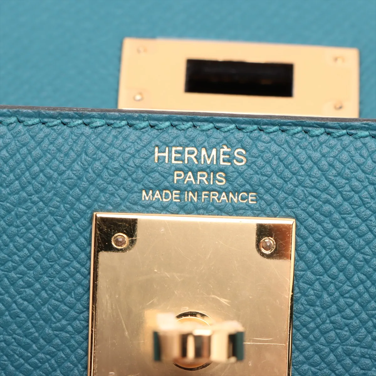 [Individually wrapped] Hermes Kelly 28 Serie Vaux Epson Vert Bosfort Gold hardware D:2019 — view 12