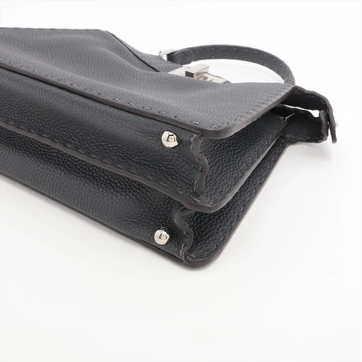 Selleria Peekaboo ICYU Small Leather 2WAY Handbag Gray 8BN327 — view 3