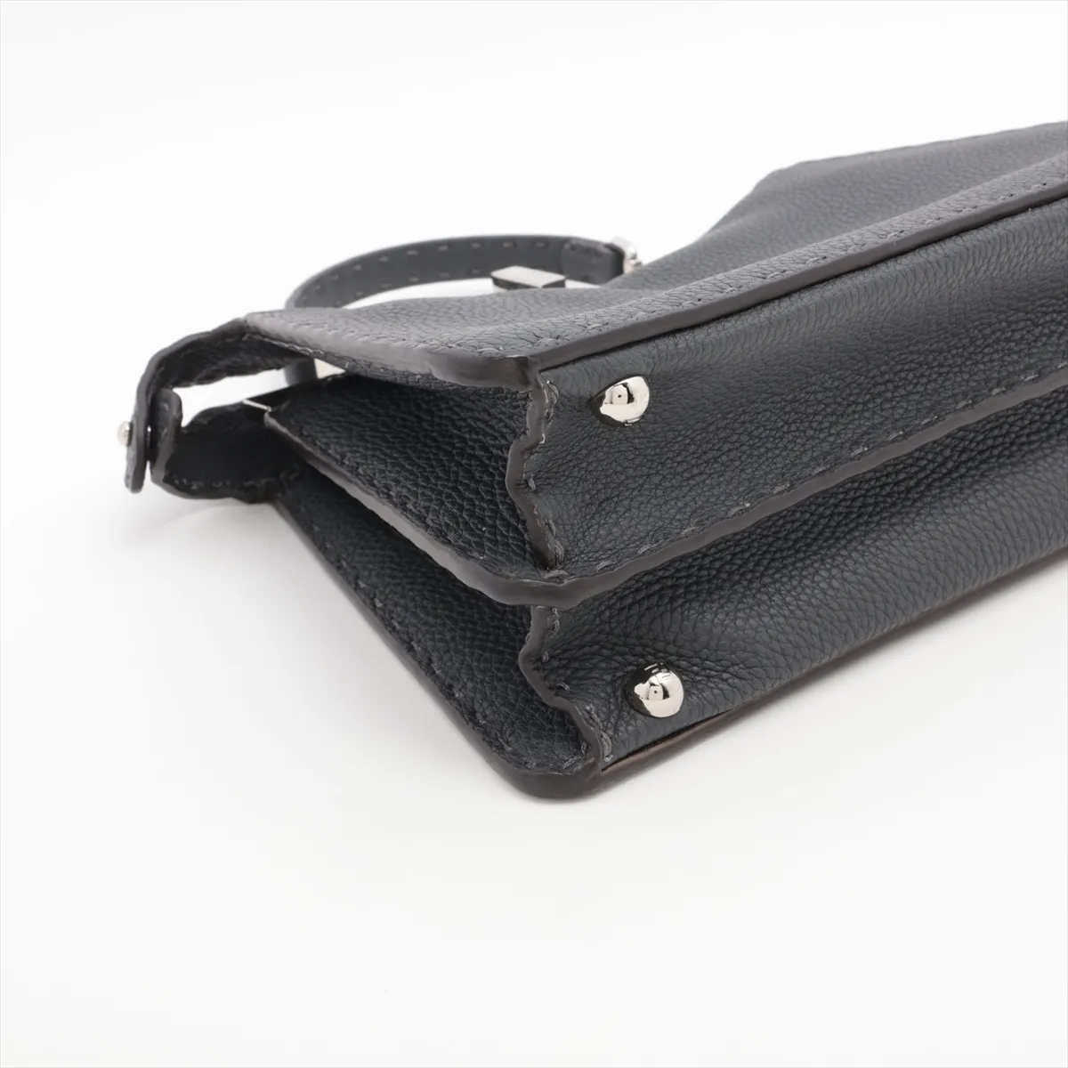 Selleria Peekaboo ICYU Small Leather 2WAY Handbag Gray 8BN327 — view 4