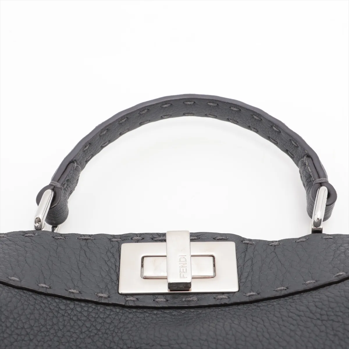 Selleria Peekaboo ICYU Small Leather 2WAY Handbag Gray 8BN327 — view 6