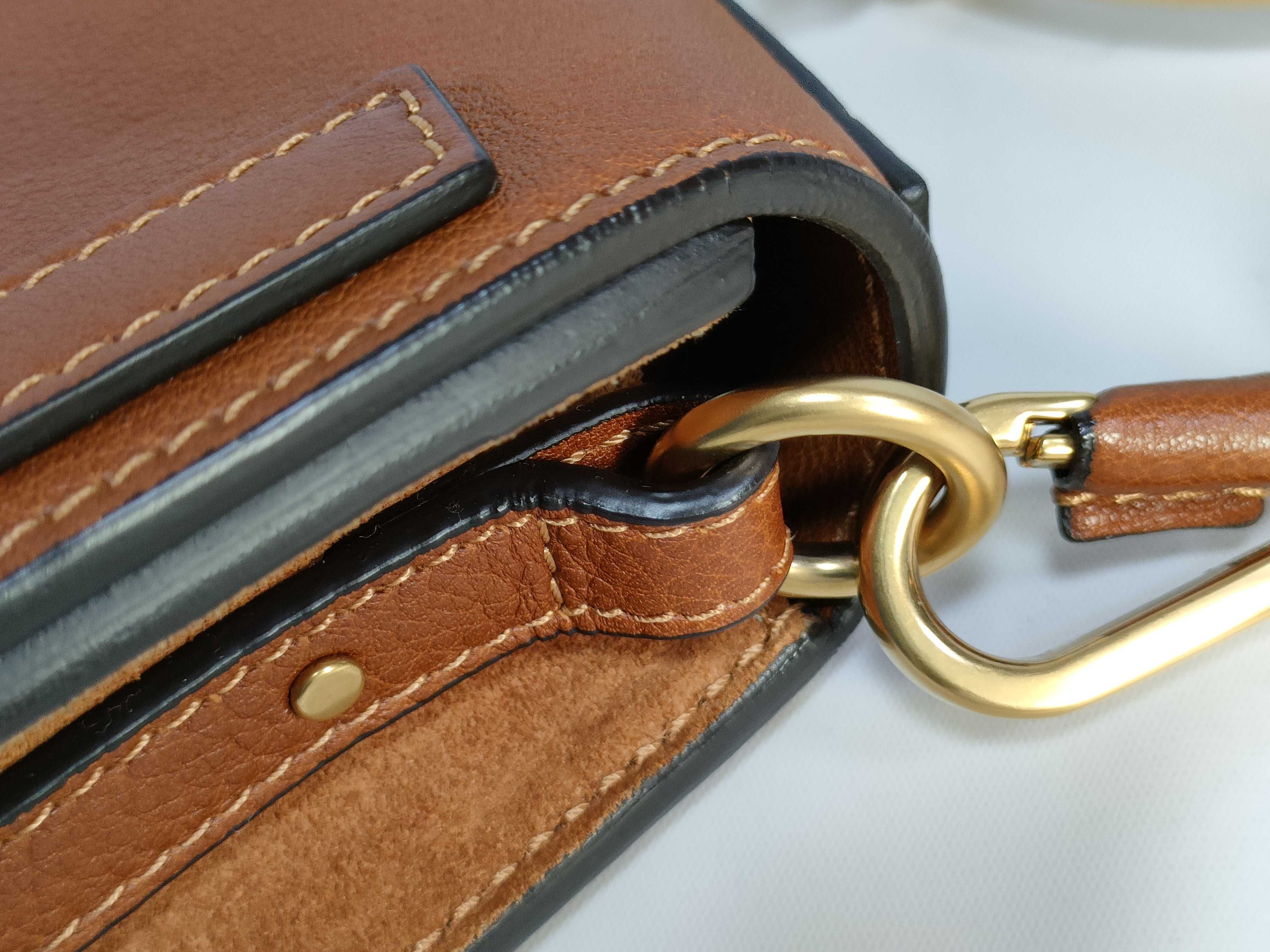 leather shoulder bag, brown. — view 6