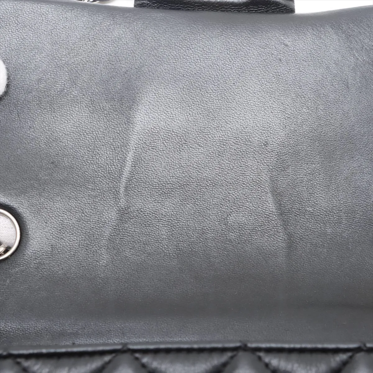 Mini Matelasse 20 Lambskin Single Flap Single Chain Bag Black Silver Hardware A69900 — view 14
