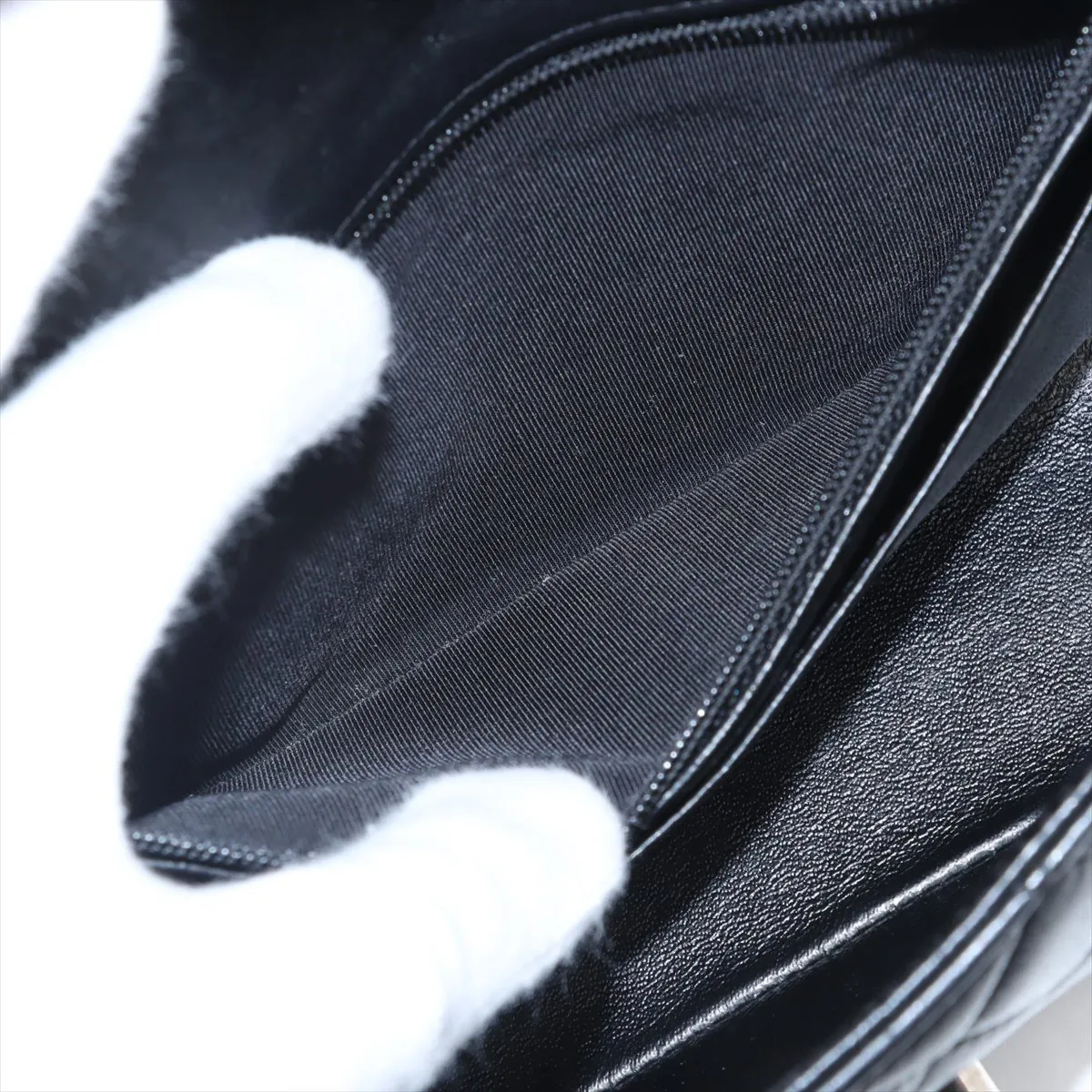 Mini Matelasse 20 Lambskin Single Flap Single Chain Bag Black Silver Hardware A69900 — view 9