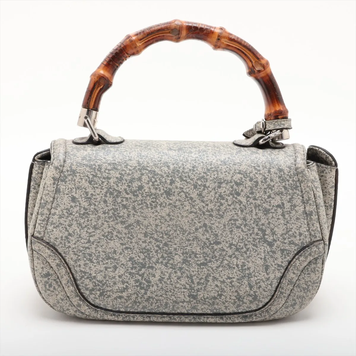 Bamboo 240242 Leather 2-Way Handbag, Gray — view 2