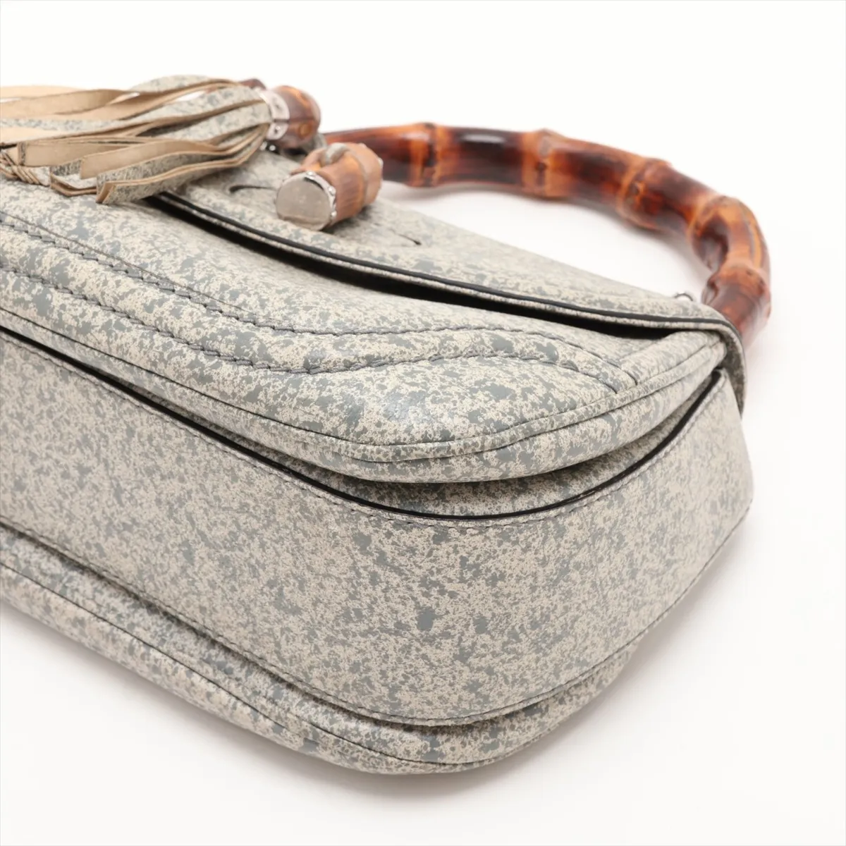 Bamboo 240242 Leather 2-Way Handbag, Gray — view 3