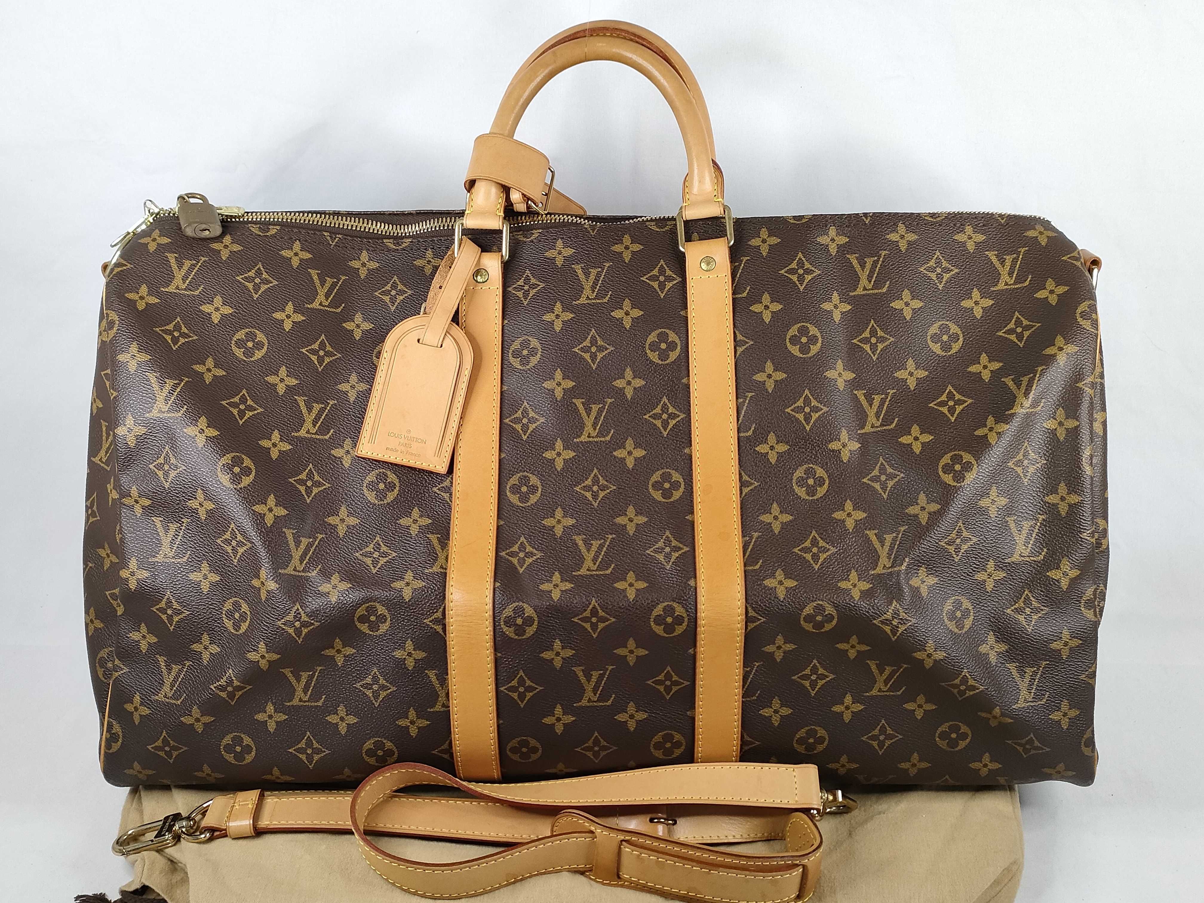 Monogram Keepall Bandoulière 55 M41414 FL1010 Brown Boston Bag