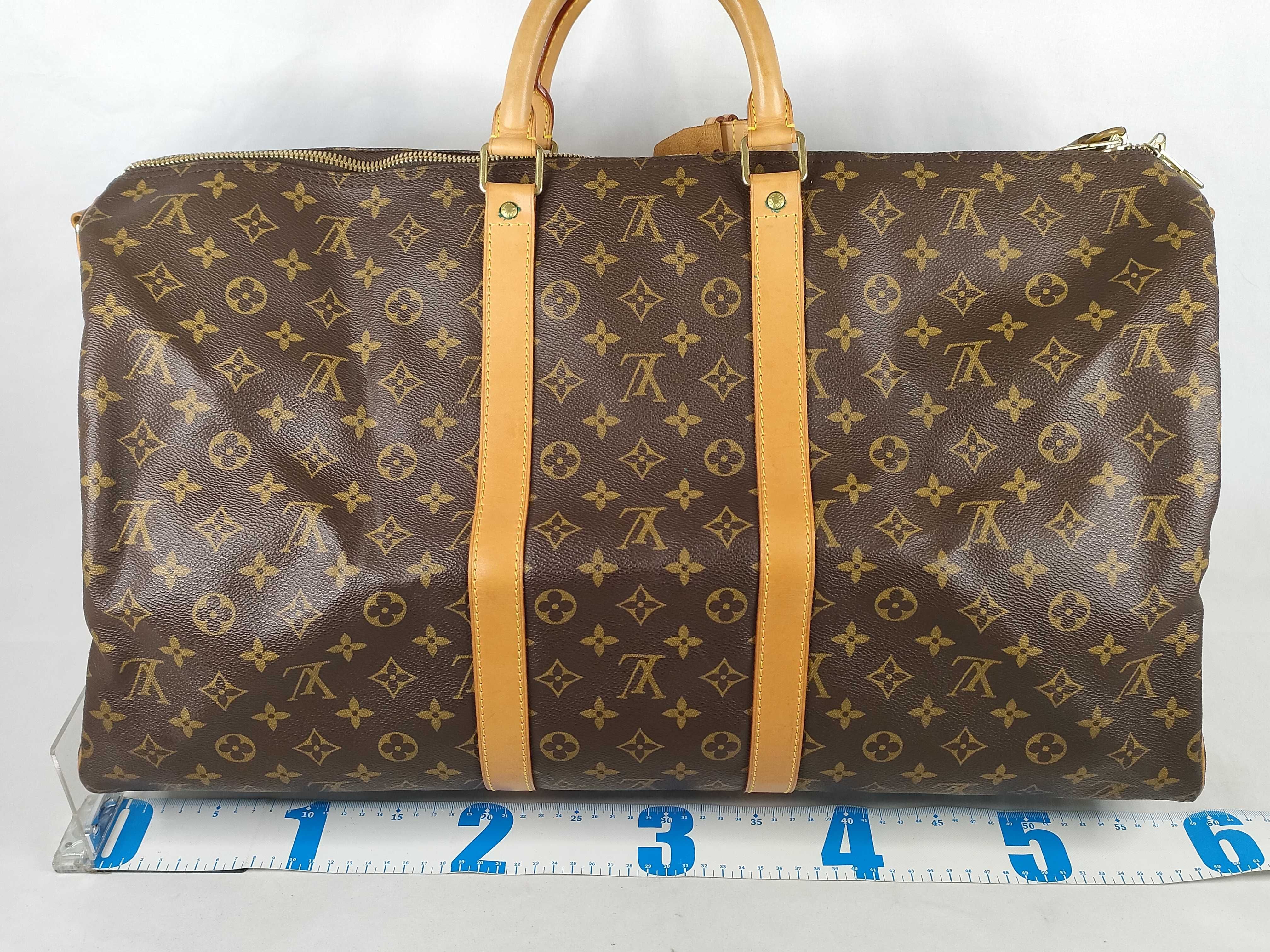 Monogram Keepall Bandoulière 55 M41414 FL1010 Brown Boston Bag — view 2