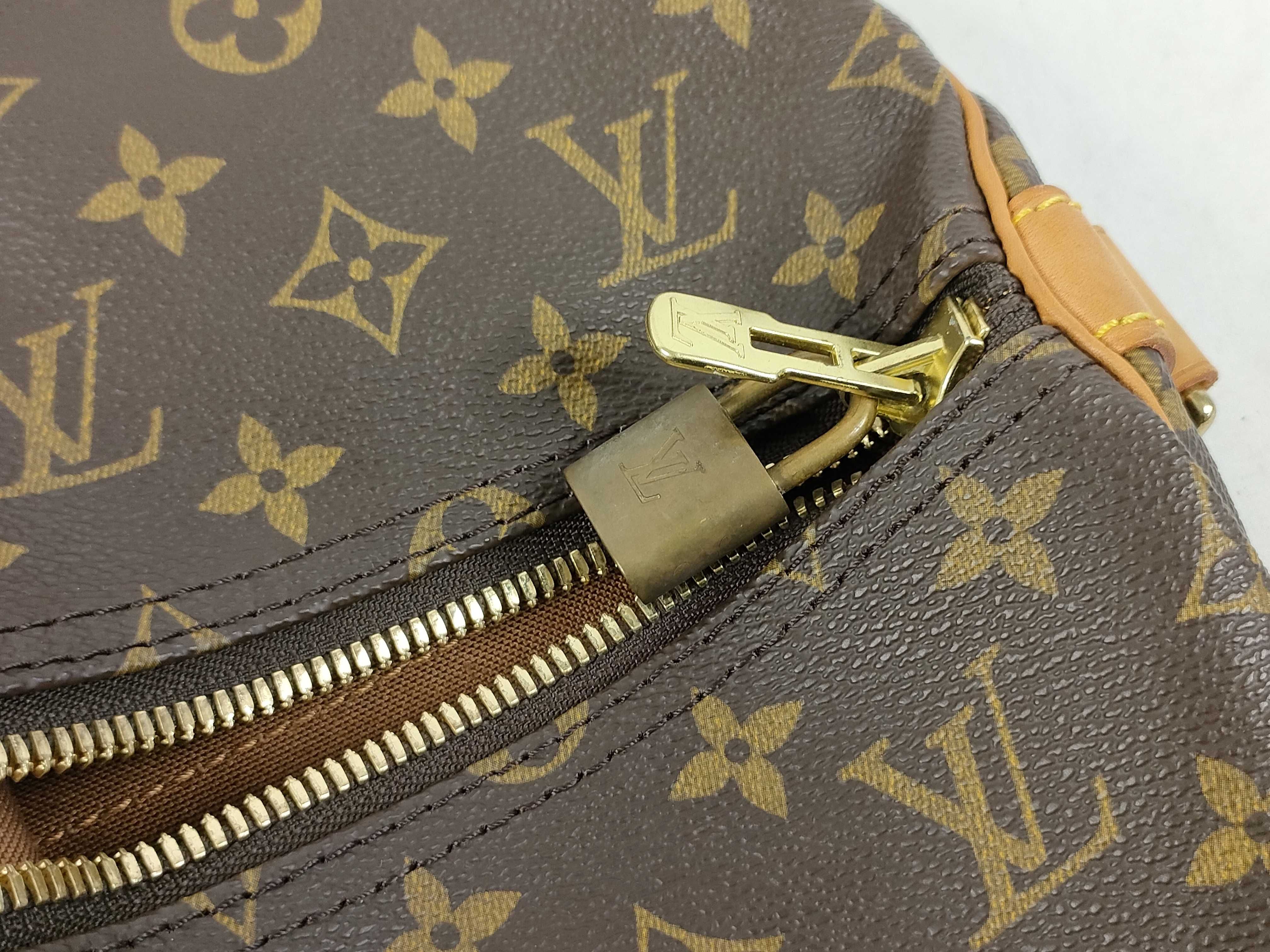 Monogram Keepall Bandoulière 55 M41414 FL1010 Brown Boston Bag — view 15