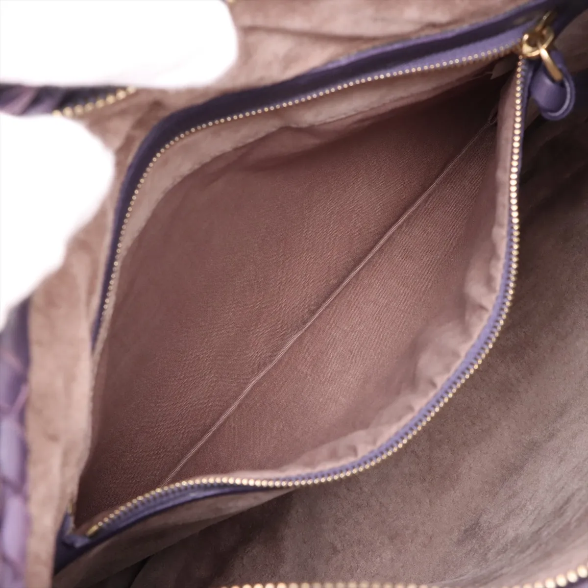 Intrecciato Hobo Leather Shoulder Bag Purple 115653 — view 8
