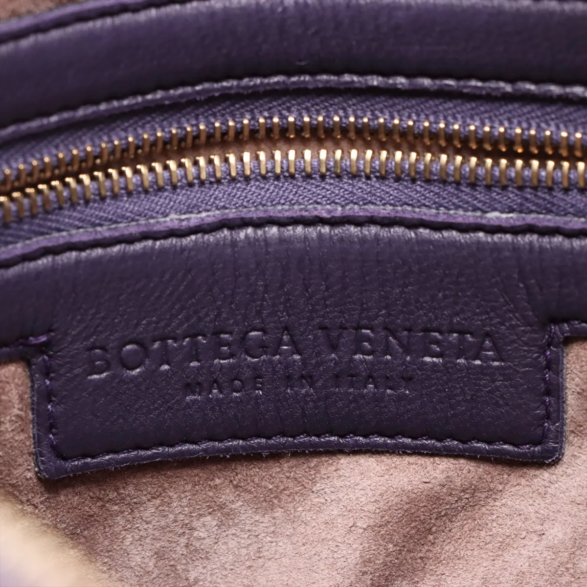 Intrecciato Hobo Leather Shoulder Bag Purple 115653 — view 9