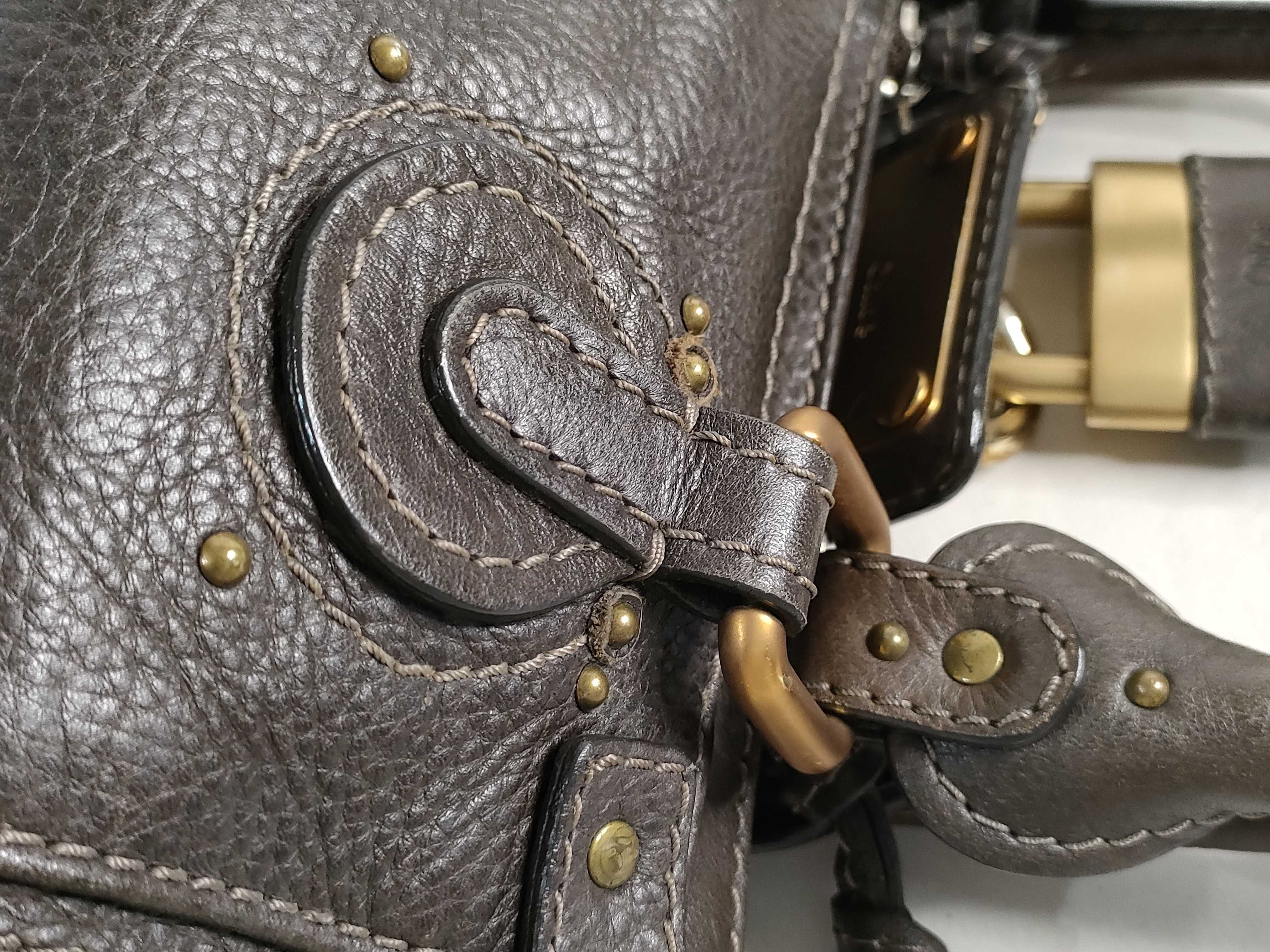 Mini Paddington Leather Handbag, Brown — view 5