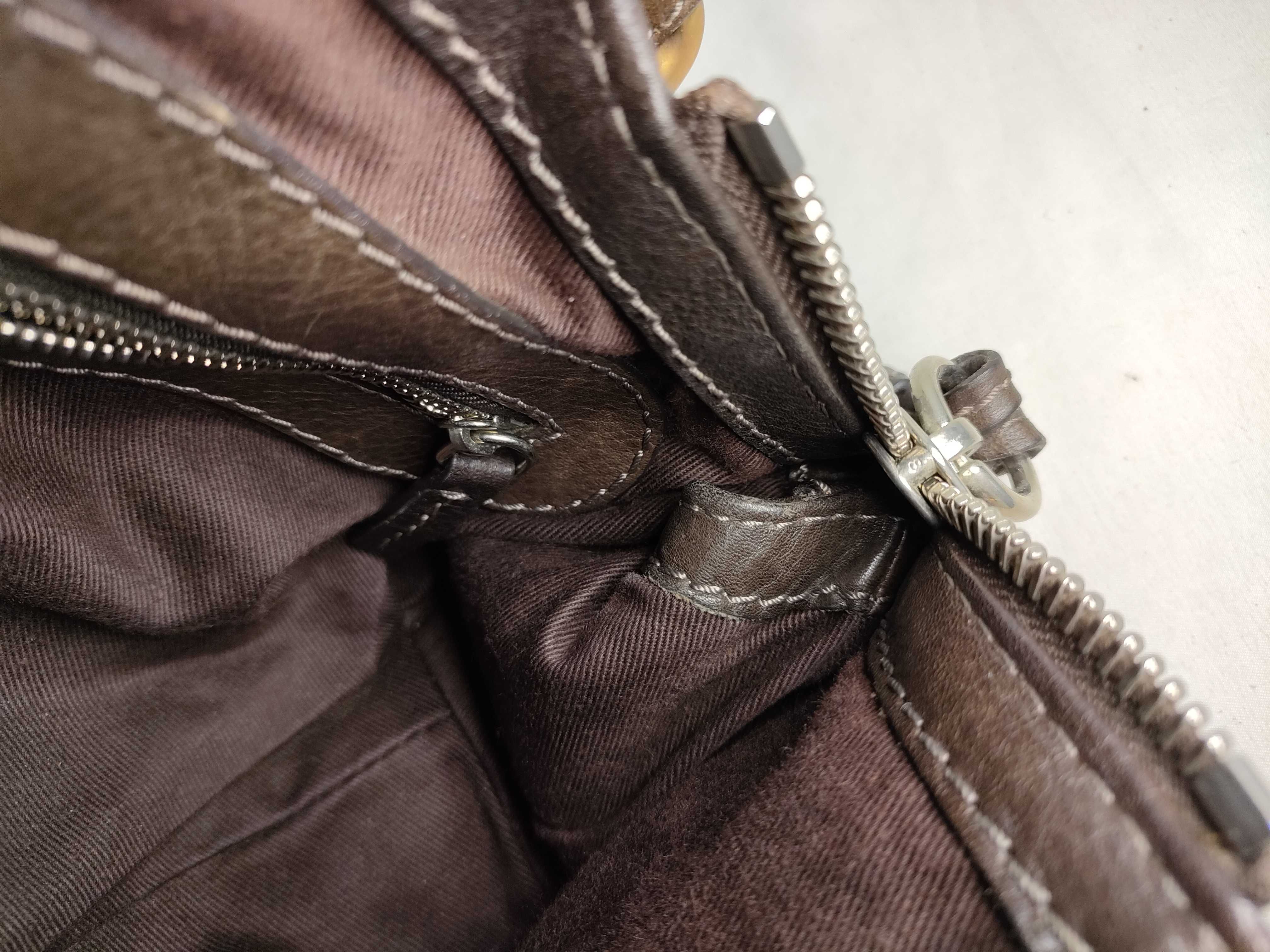 Mini Paddington Leather Handbag, Brown — view 9