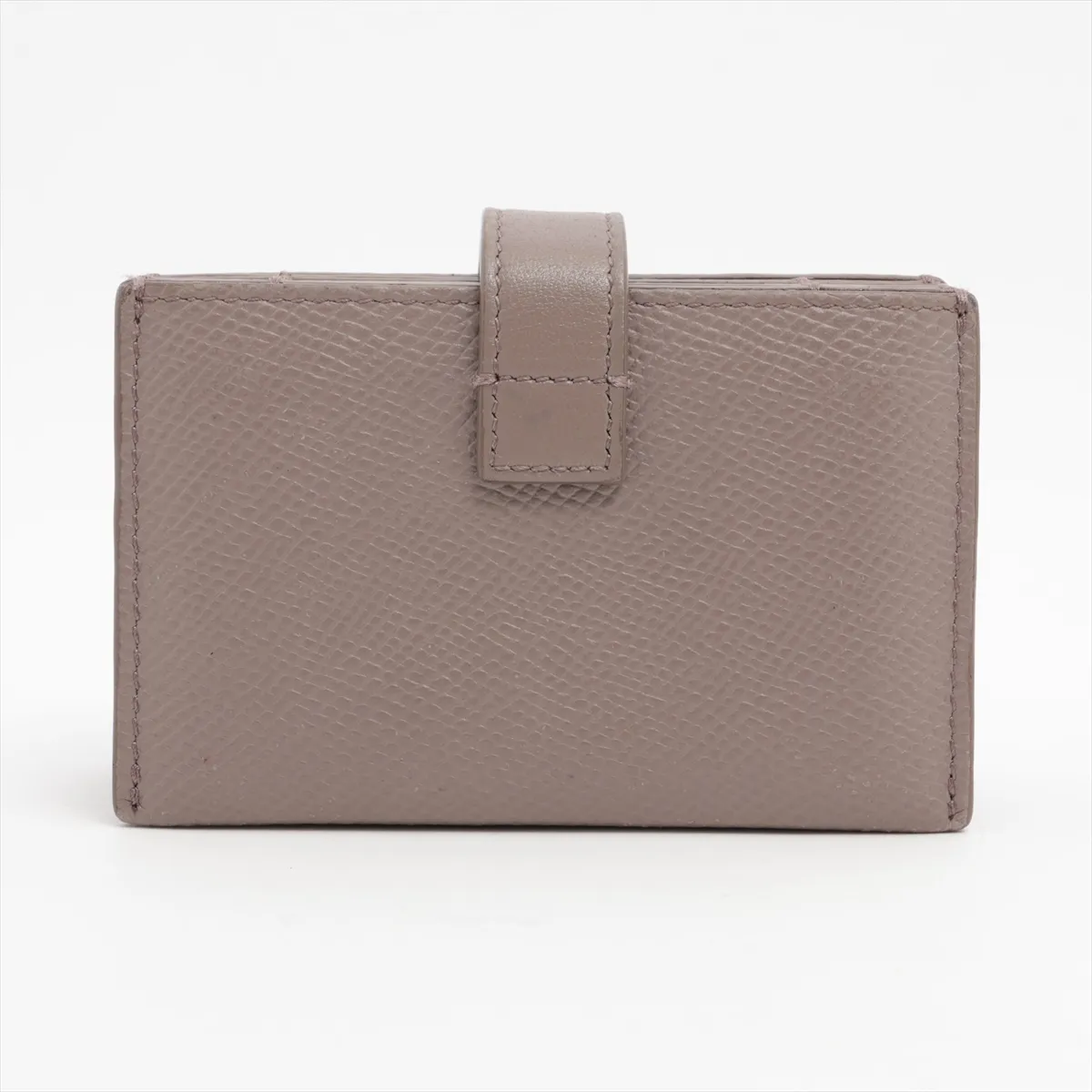 Logo Leather Card Case Greige — view 2
