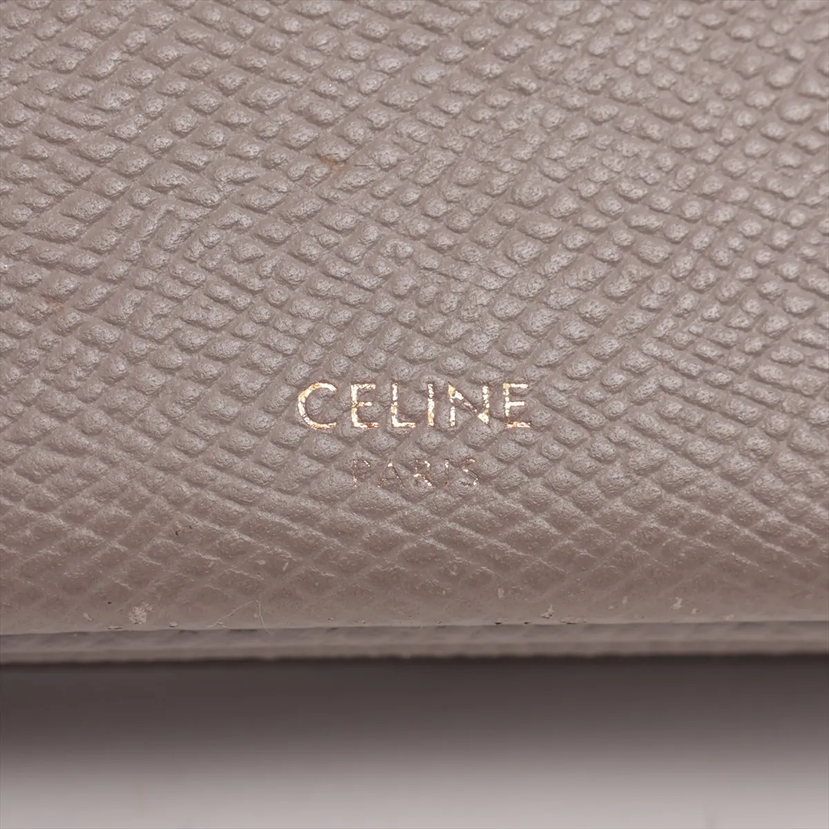 Logo Leather Card Case Greige — view 9