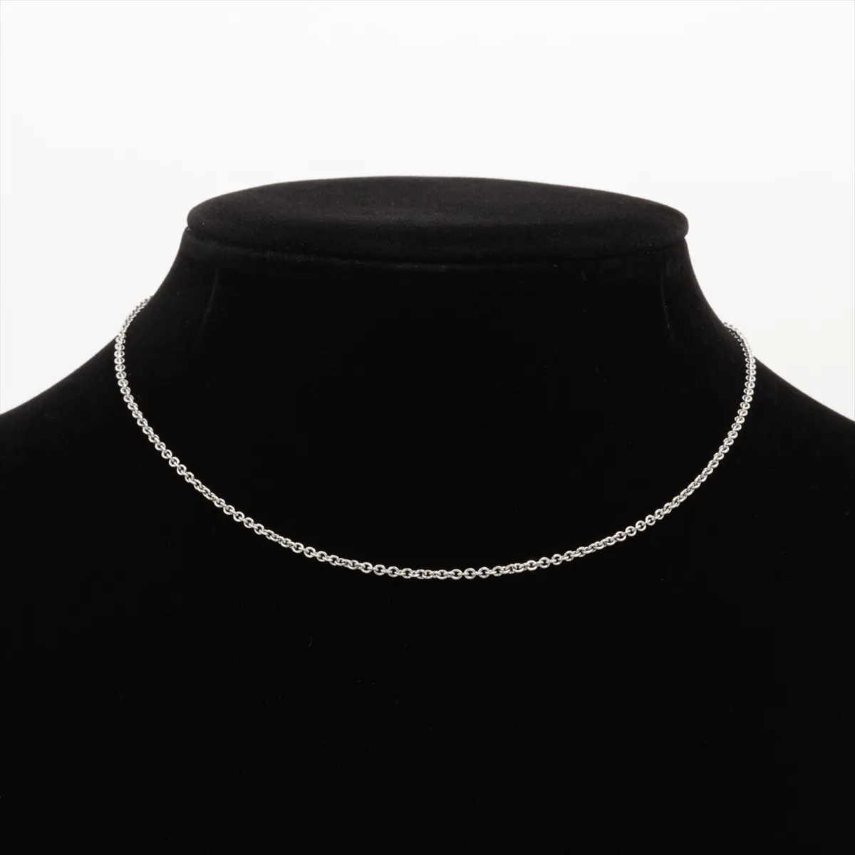 Echapet Necklace 750(WG) 6.5g 79151 Faint engraving, Hallmark struck twice, Plating — view 5