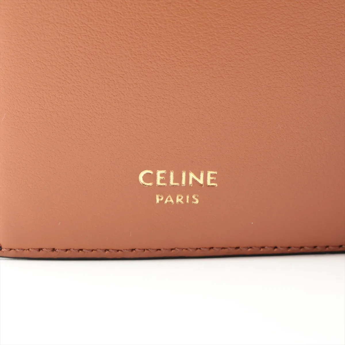 Triomphe PVC x Leather Passport Case, Black x Brown — view 5