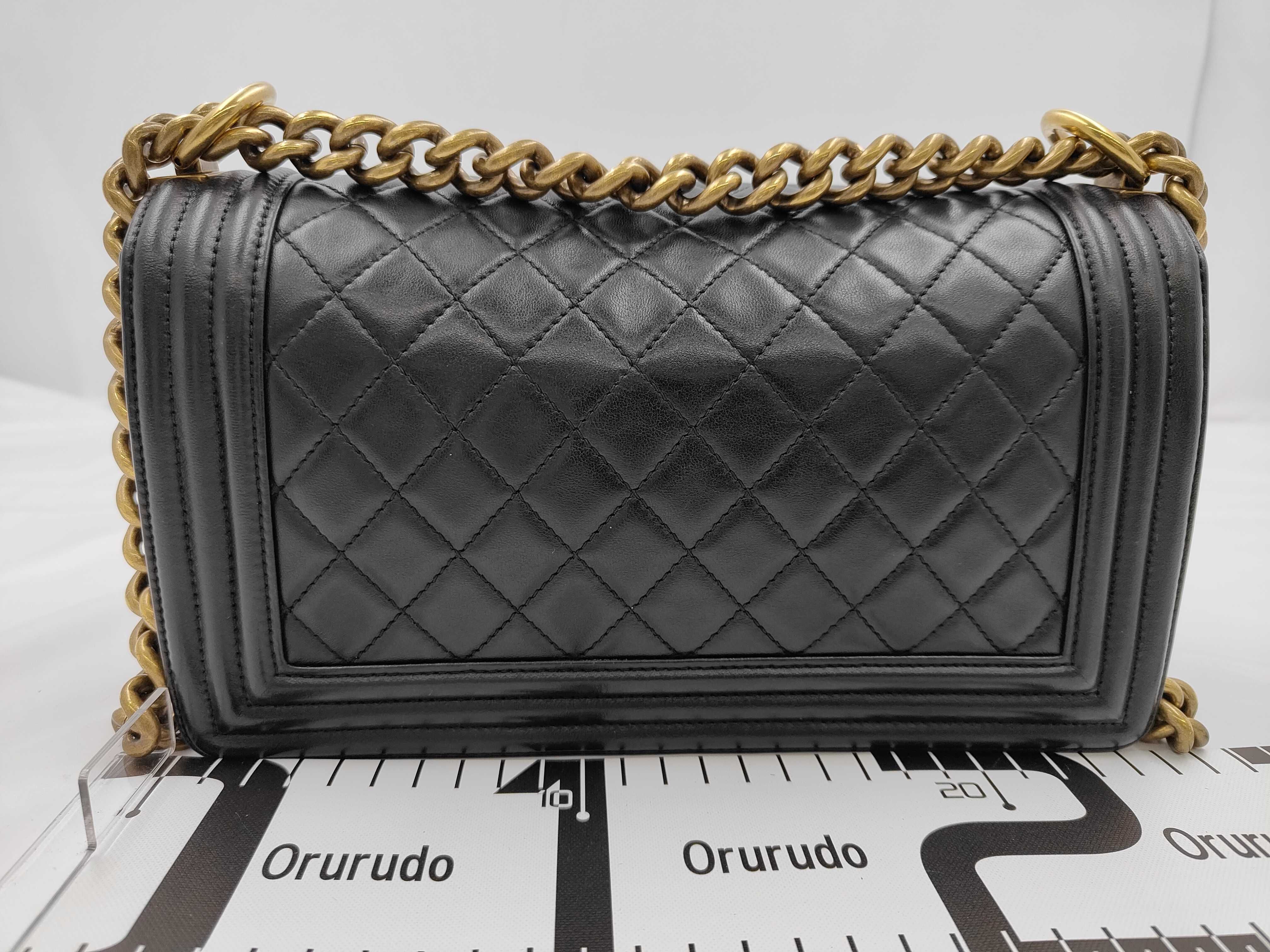 Boy Chanel Chain Shoulder Bag, Lambskin, Black Shoulder Bag — view 2