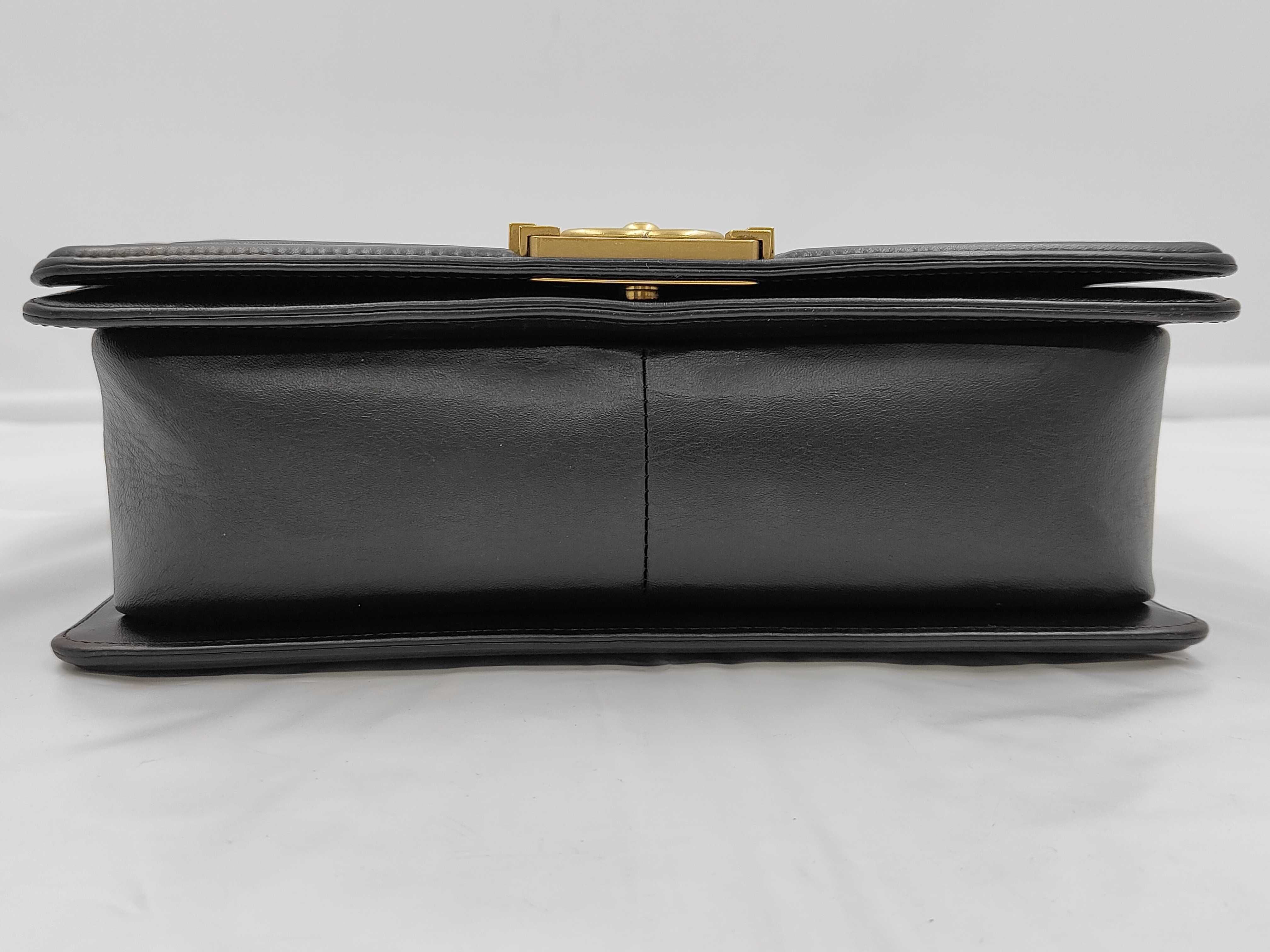 Boy Chanel Chain Shoulder Bag, Lambskin, Black Shoulder Bag — view 8